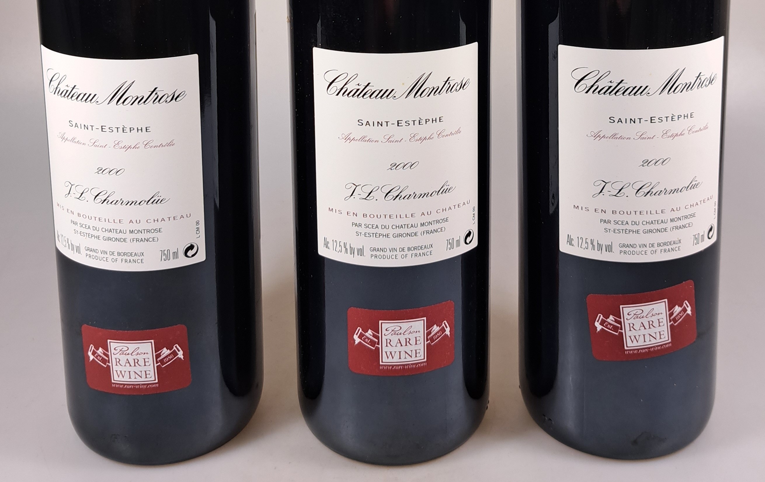 Detail h: 6 Flaschen 2000 Chateau Montrose, 2eme Grand Cru Class, Saint-Estephe, Bordeaux, Frankreich, je 75 cl, 12,5 % Vol., Füllstand: high fill, ...