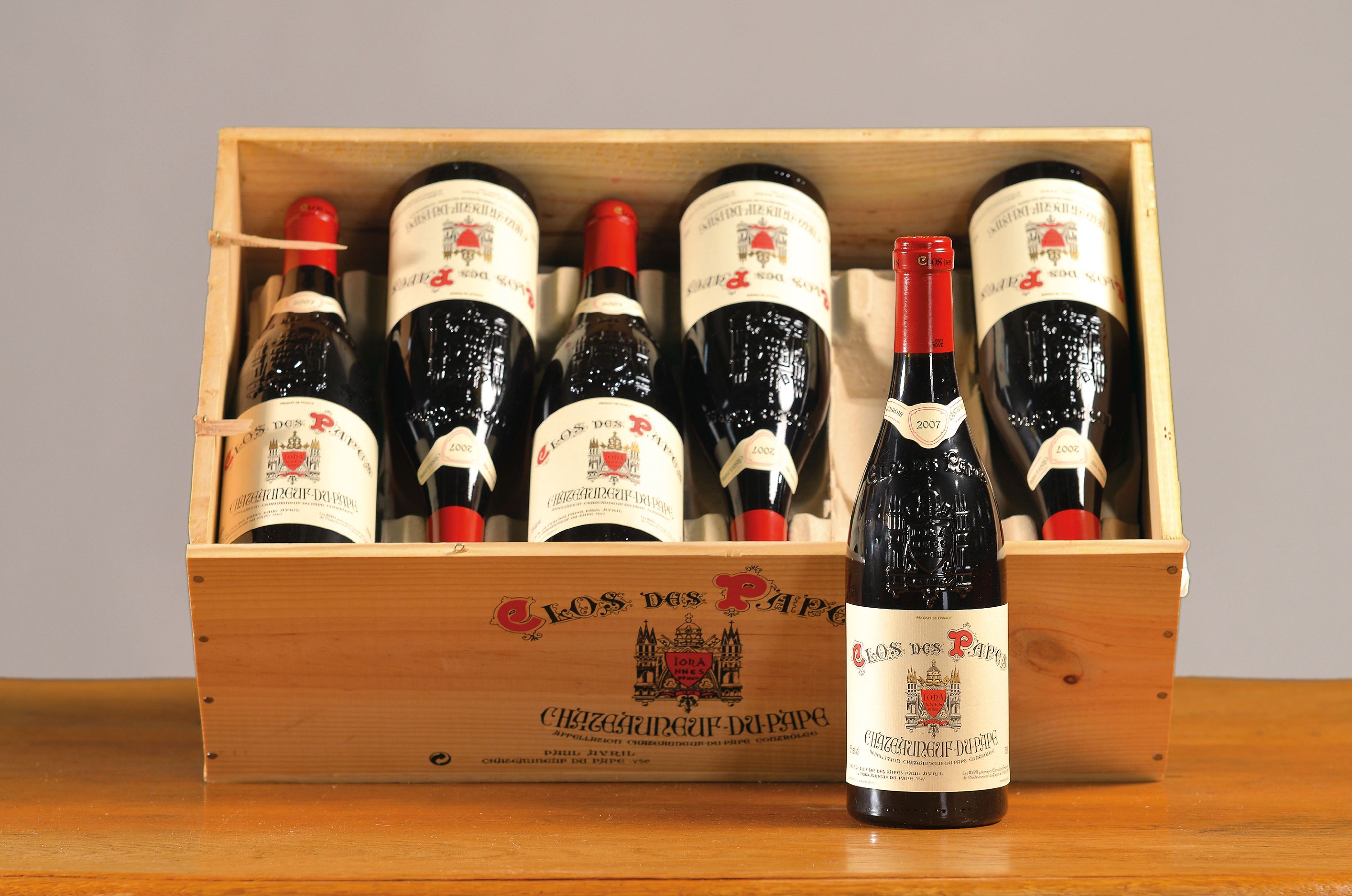 Image 27034992 - 12 Flaschen 2007 Paul Avril Clos des Papes, Chateauneuf-du-Pape, Rhone, Frankreich, 75 ...