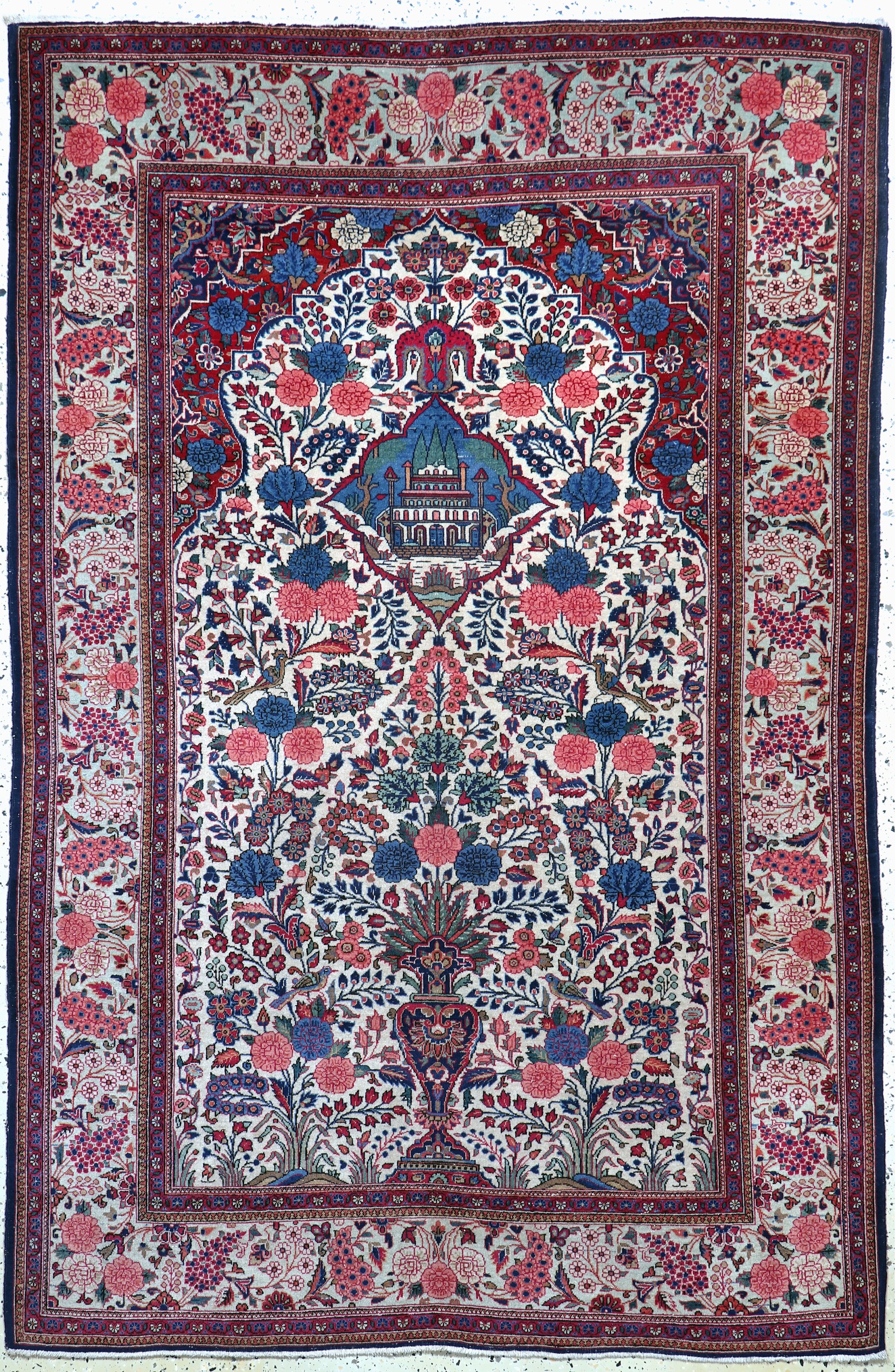 Keschan Kork fein, Persien, Anfang 20.Jhd, Korkwolle auf Baumwolle, ca. 200 x 133 cm, gereinigt, EHZ: 2-3