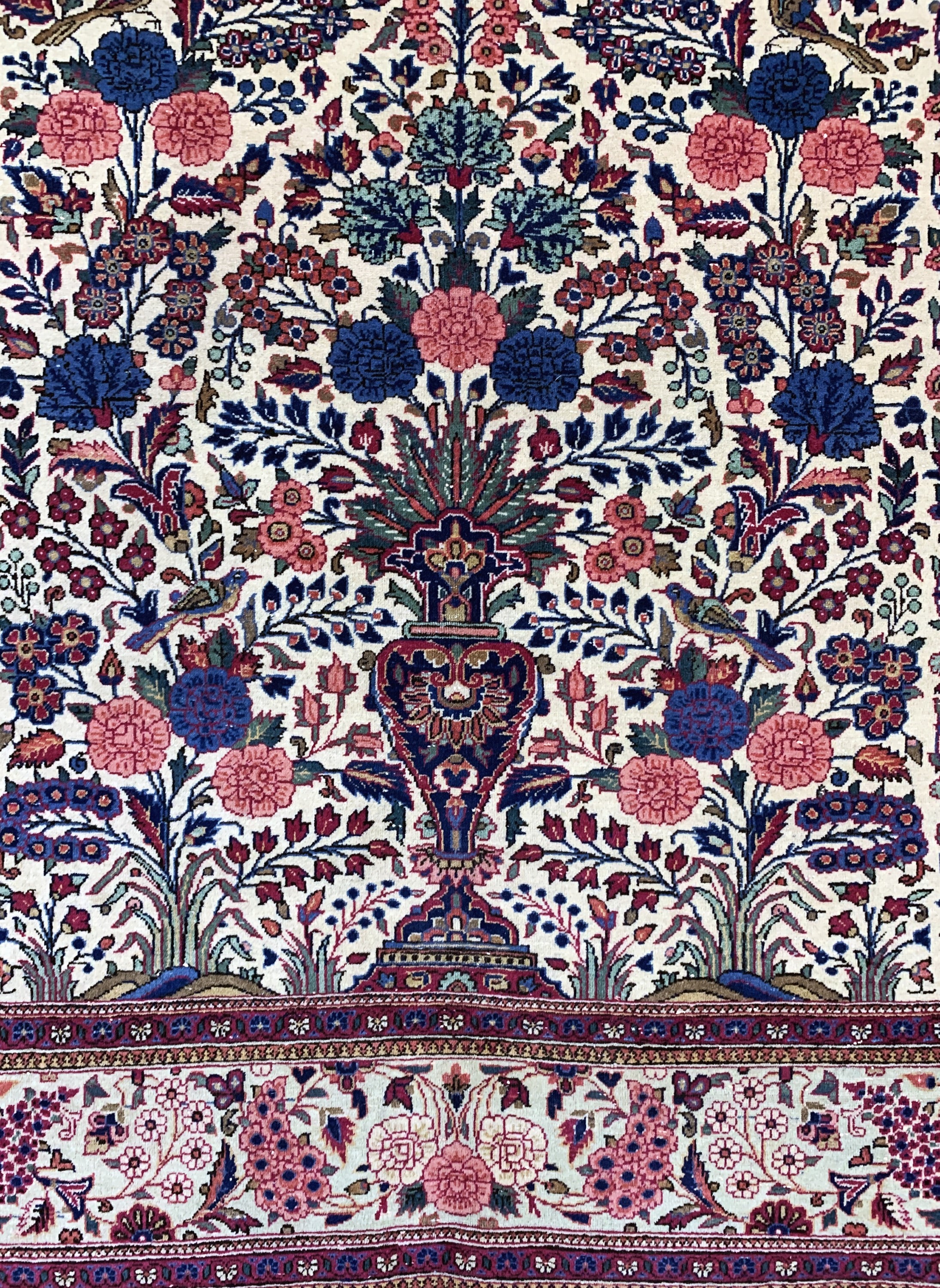 Detail b: Keschan Kork fein, Persien, Anfang 20.Jhd, Korkwolle auf Baumwolle, ca. 200 x 133 cm, gereinigt, EHZ: 2-3