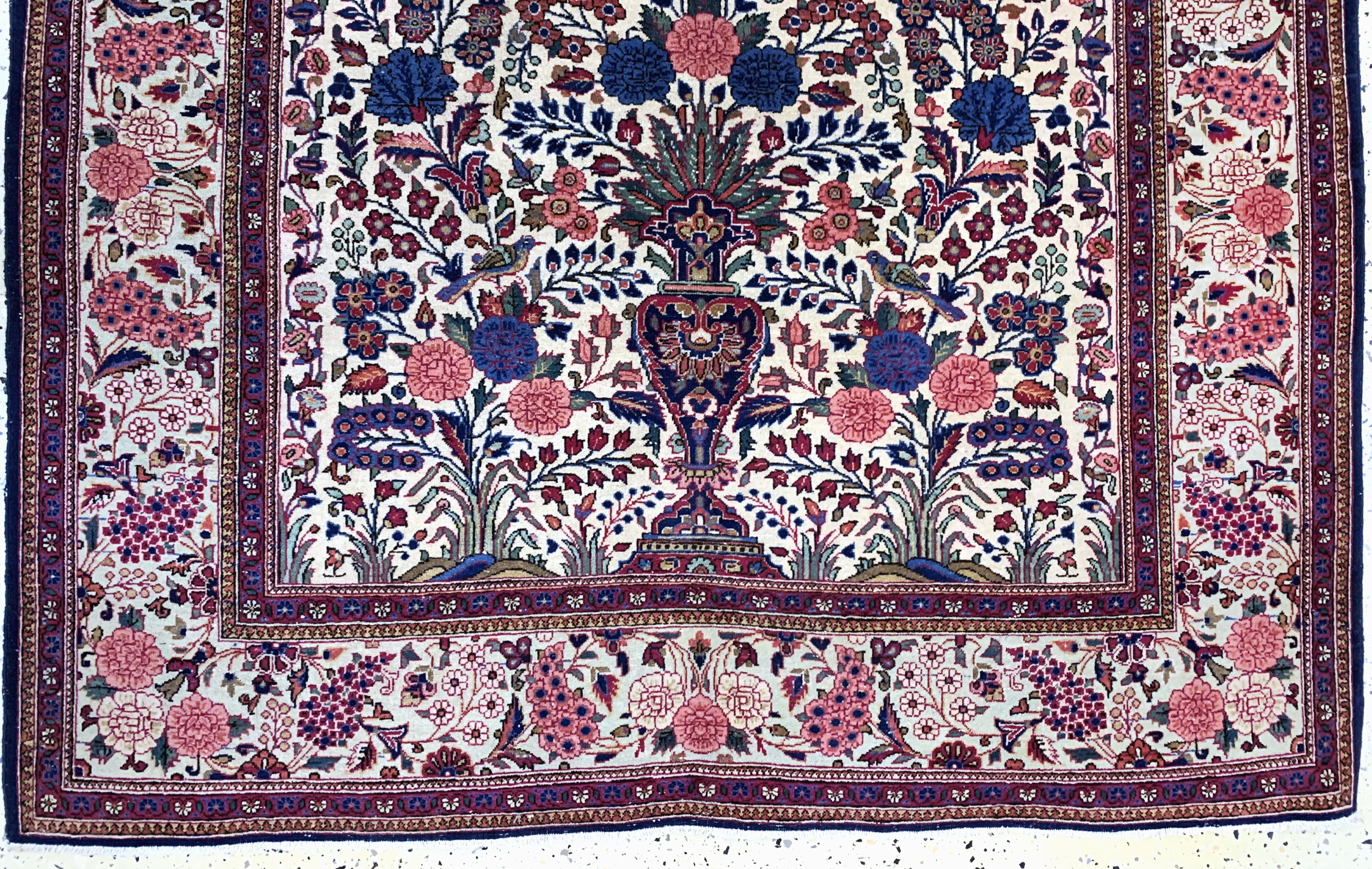 Detail c: Keschan Kork fein, Persien, Anfang 20.Jhd, Korkwolle auf Baumwolle, ca. 200 x 133 cm, gereinigt, EHZ: 2-3