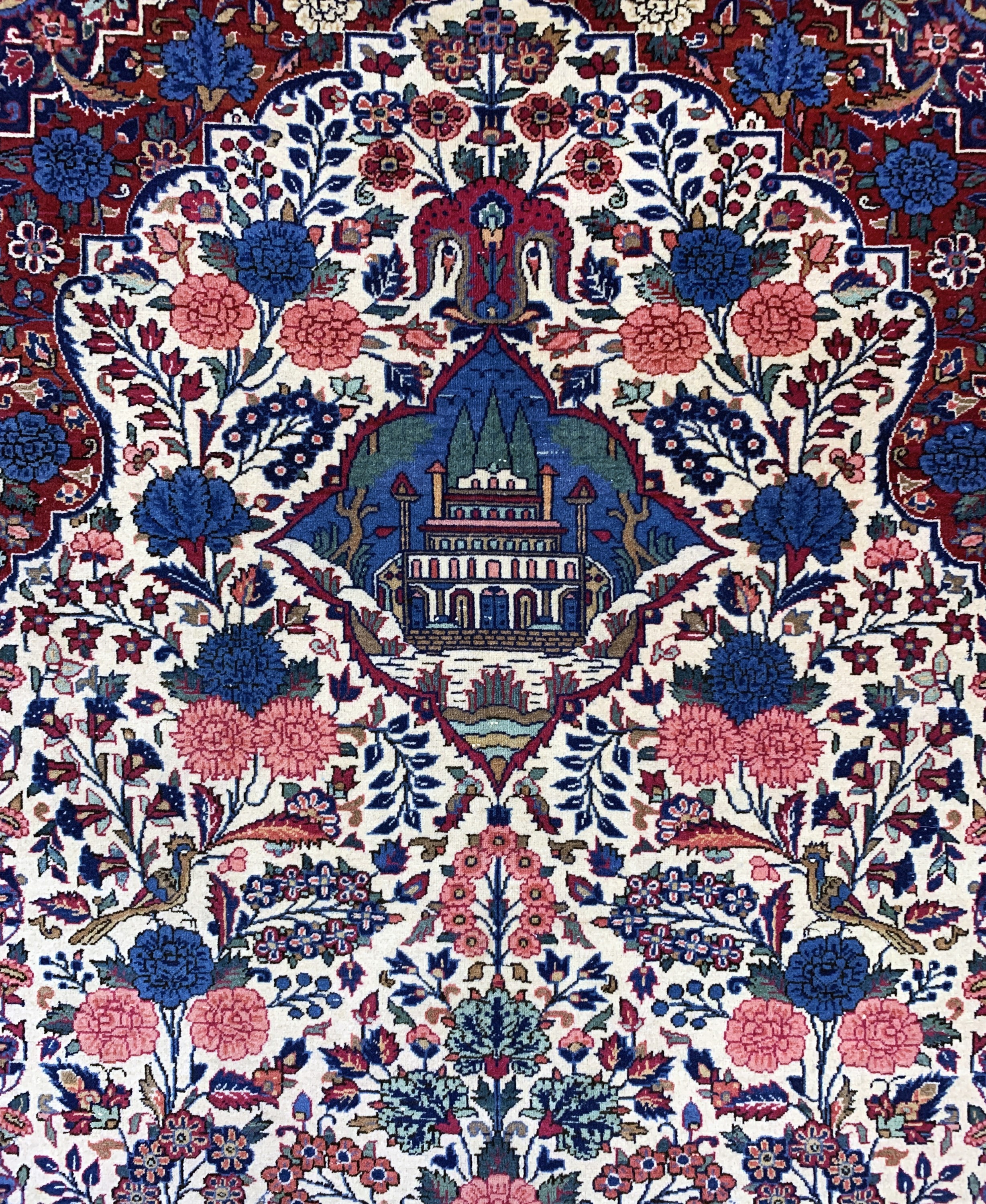 Detail d: Keschan Kork fein, Persien, Anfang 20.Jhd, Korkwolle auf Baumwolle, ca. 200 x 133 cm, gereinigt, EHZ: 2-3