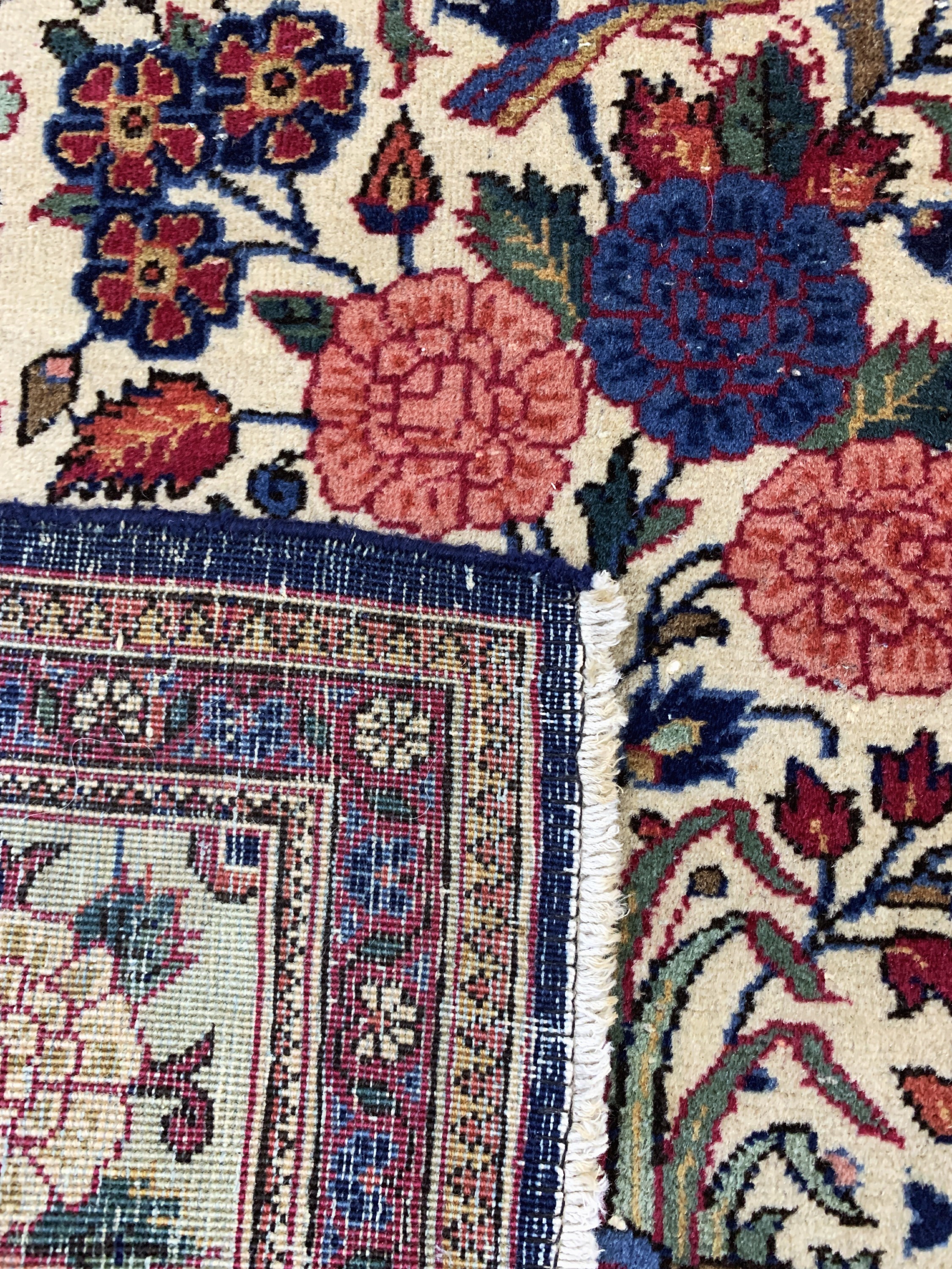 Detail f: Keschan Kork fein, Persien, Anfang 20.Jhd, Korkwolle auf Baumwolle, ca. 200 x 133 cm, gereinigt, EHZ: 2-3