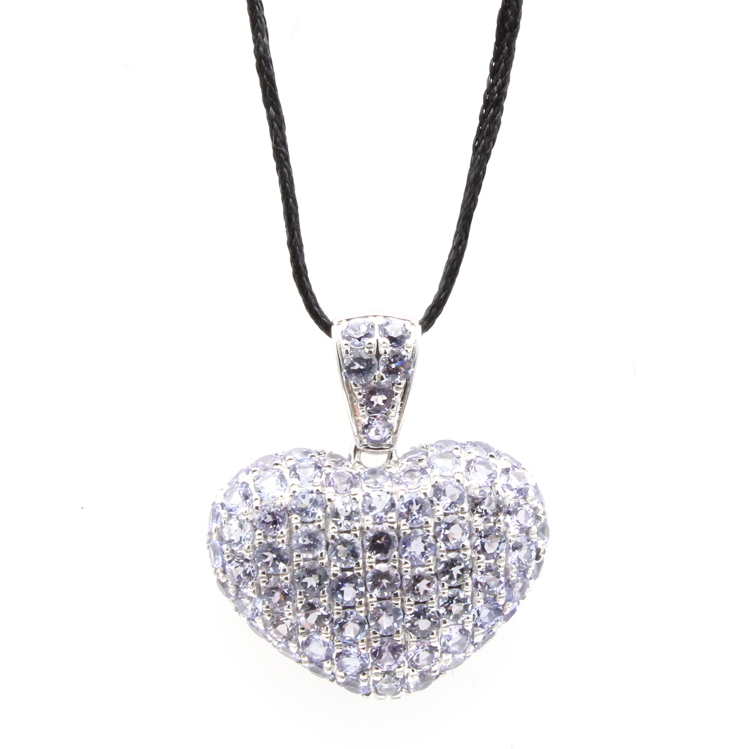 Image 27035026 - Herzanhänger mit Tansaniten, WG 585/000, 77 Tansanite zus. ca. 2.89 ct Schätzpreis: ...