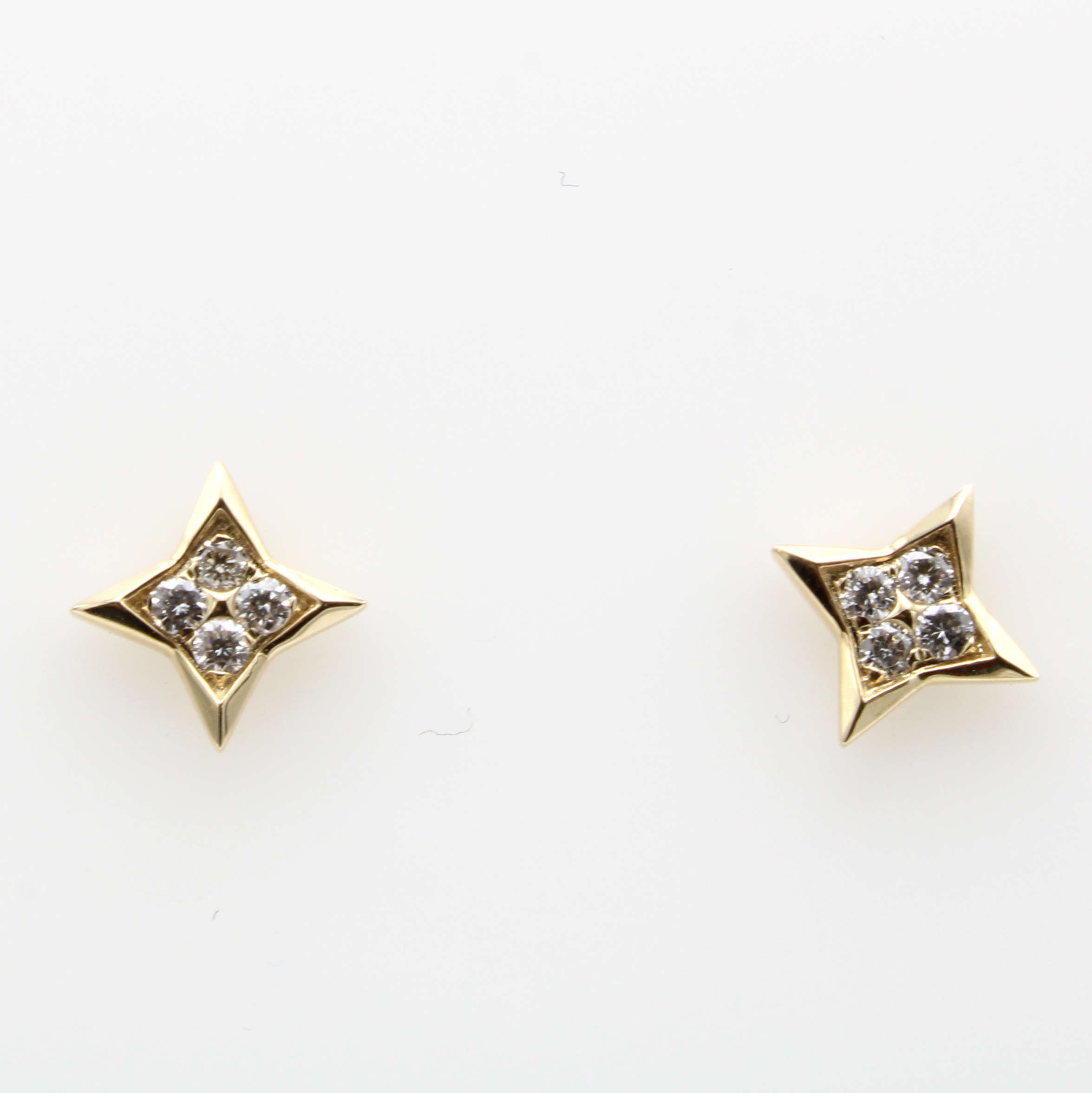 Image 27035034 - Paar Ohrstecker mit Brillanten, GG 585/000, 8 Brill. zus. ca. 0.14 ct feines Weiß/vs in ...