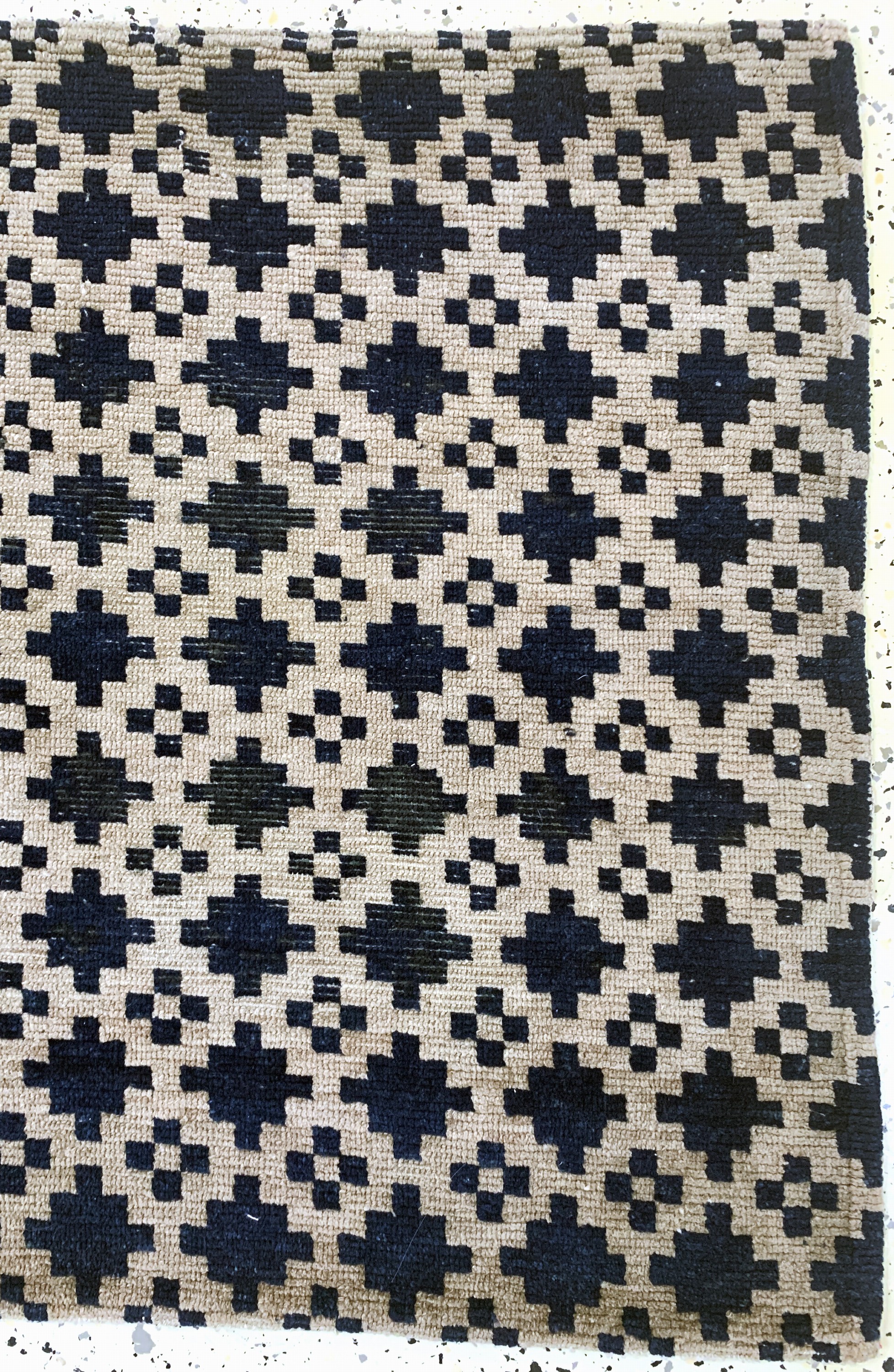 Detail a: "Meditations-Matte", Tibet, Anfang 20.Jhd, Wolle auf Baumwolle, ca. 80 x 92 cm, EHZ: 2