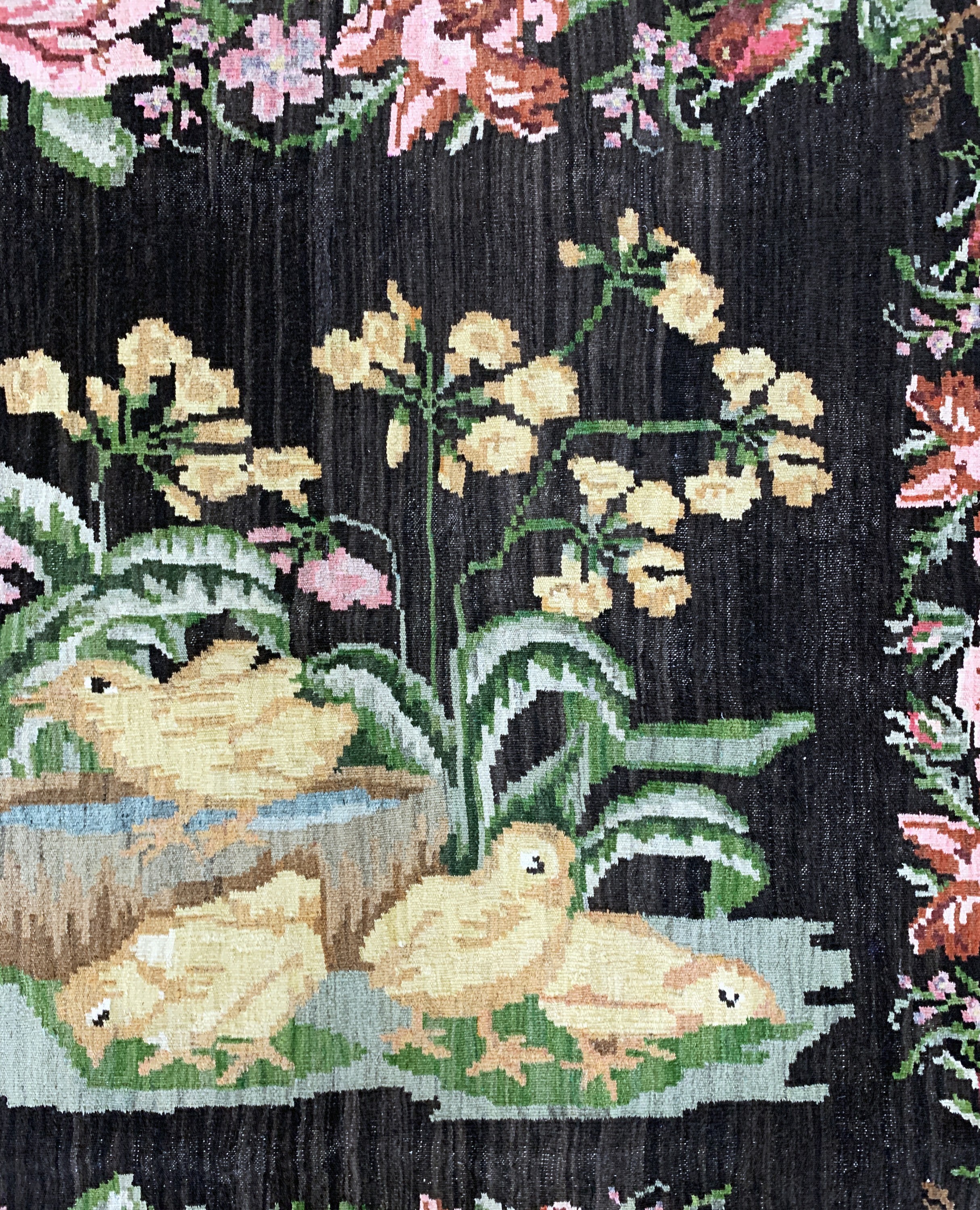 Detail a: Karabagh Kelim alt, Kaukasus, Anfang 20.Jhd, Wolle auf Wolle, ca. 275 x 190 cm, EHZ: 2