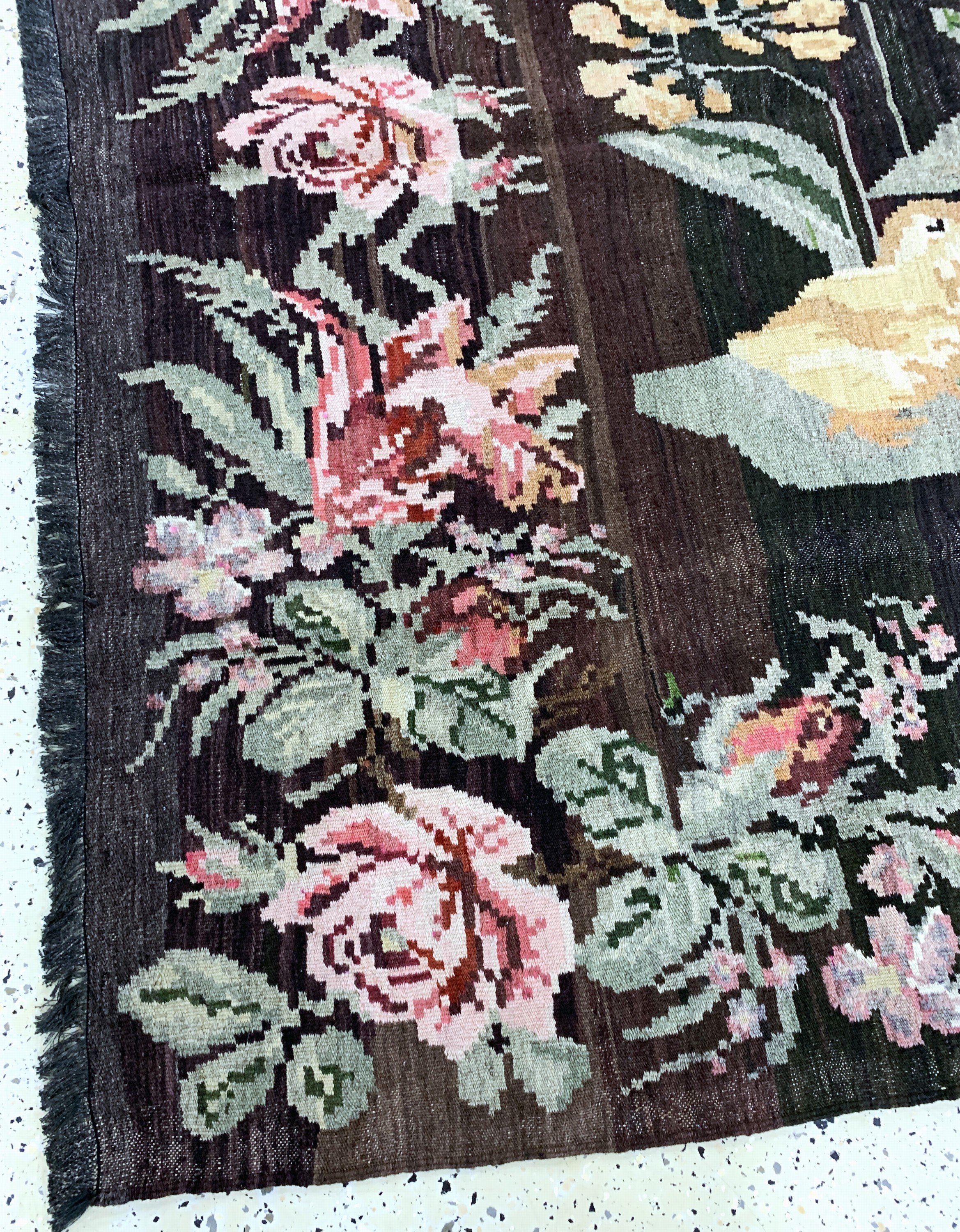 Detail d: Karabagh Kelim alt, Kaukasus, Anfang 20.Jhd, Wolle auf Wolle, ca. 275 x 190 cm, EHZ: 2