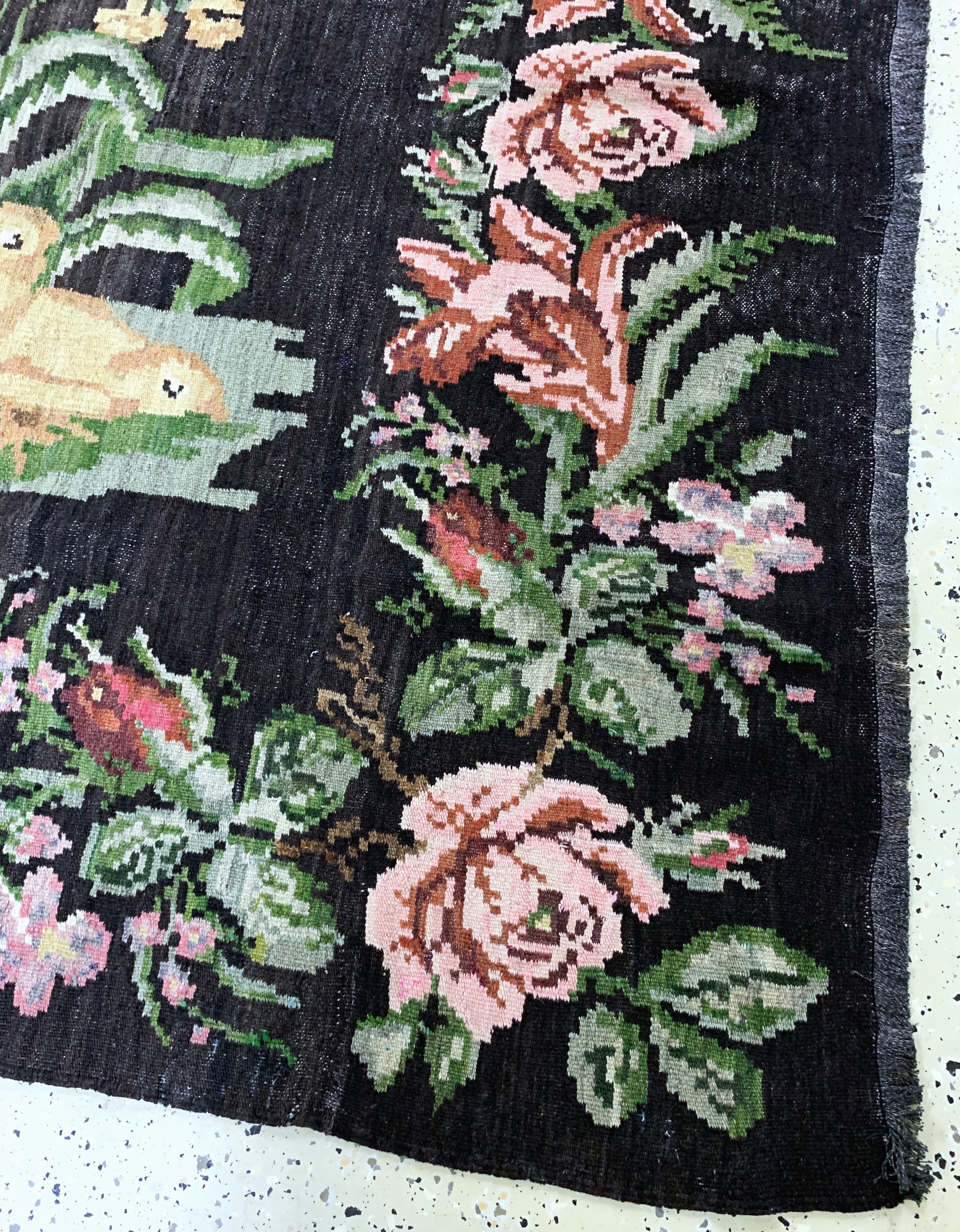 Detail e: Karabagh Kelim alt, Kaukasus, Anfang 20.Jhd, Wolle auf Wolle, ca. 275 x 190 cm, EHZ: 2