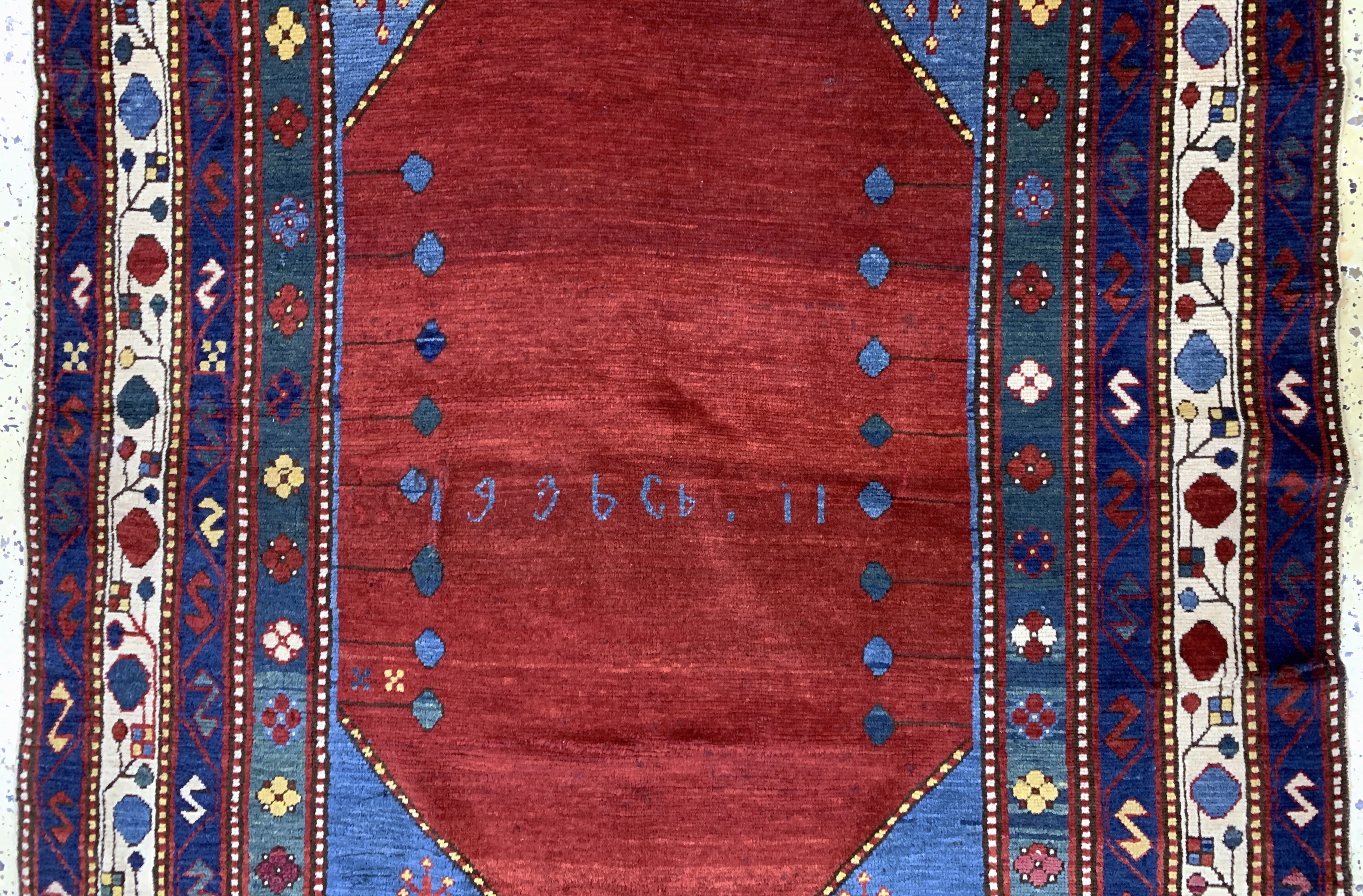 Detail b: Antiker Kazak, Kaukasus, Anfang 20.Jhd, Wolle auf Baumwolle, ca. 200 x 135 cm, EHZ: 2-3