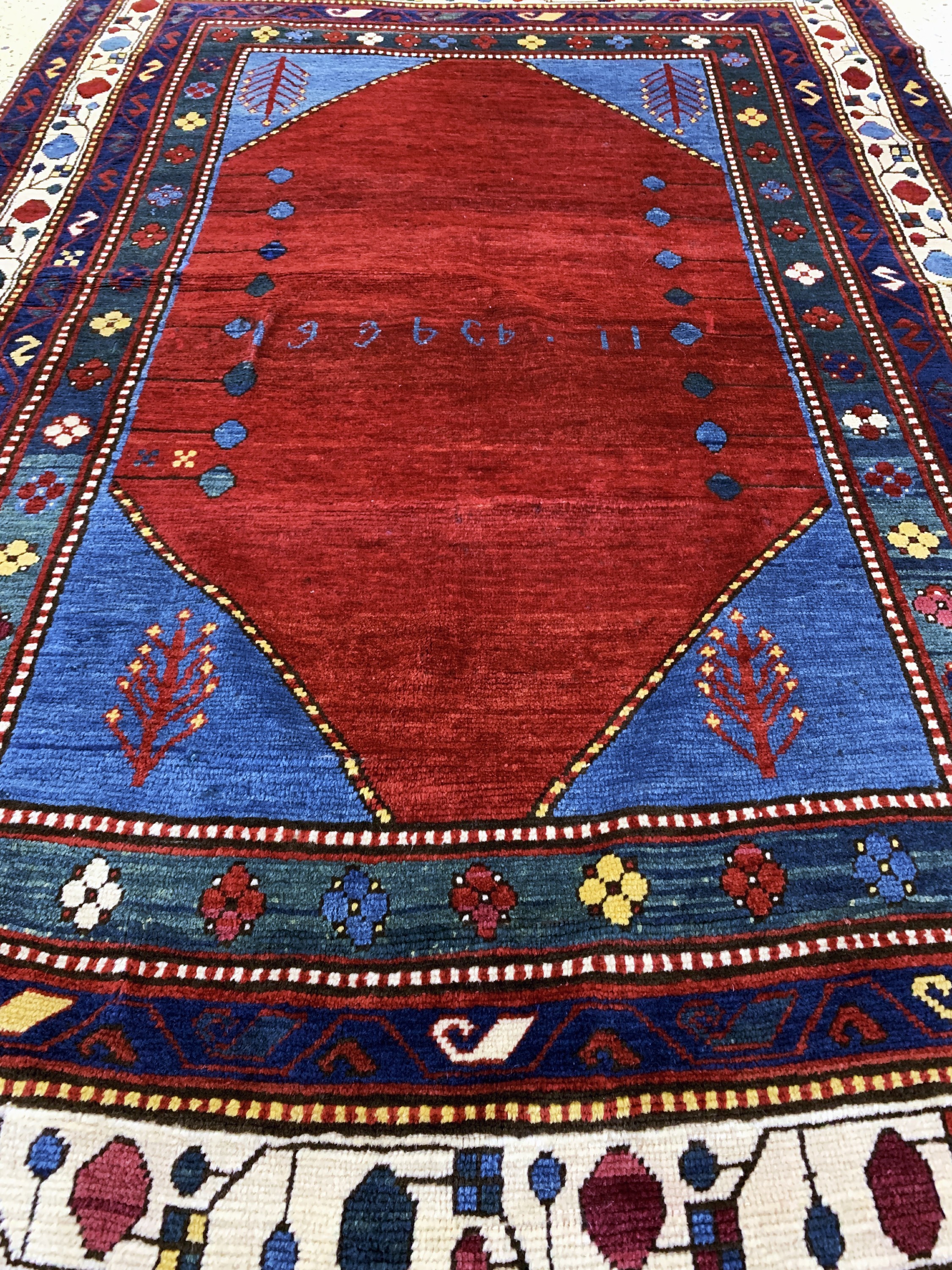 Detail d: Antiker Kazak, Kaukasus, Anfang 20.Jhd, Wolle auf Baumwolle, ca. 200 x 135 cm, EHZ: 2-3