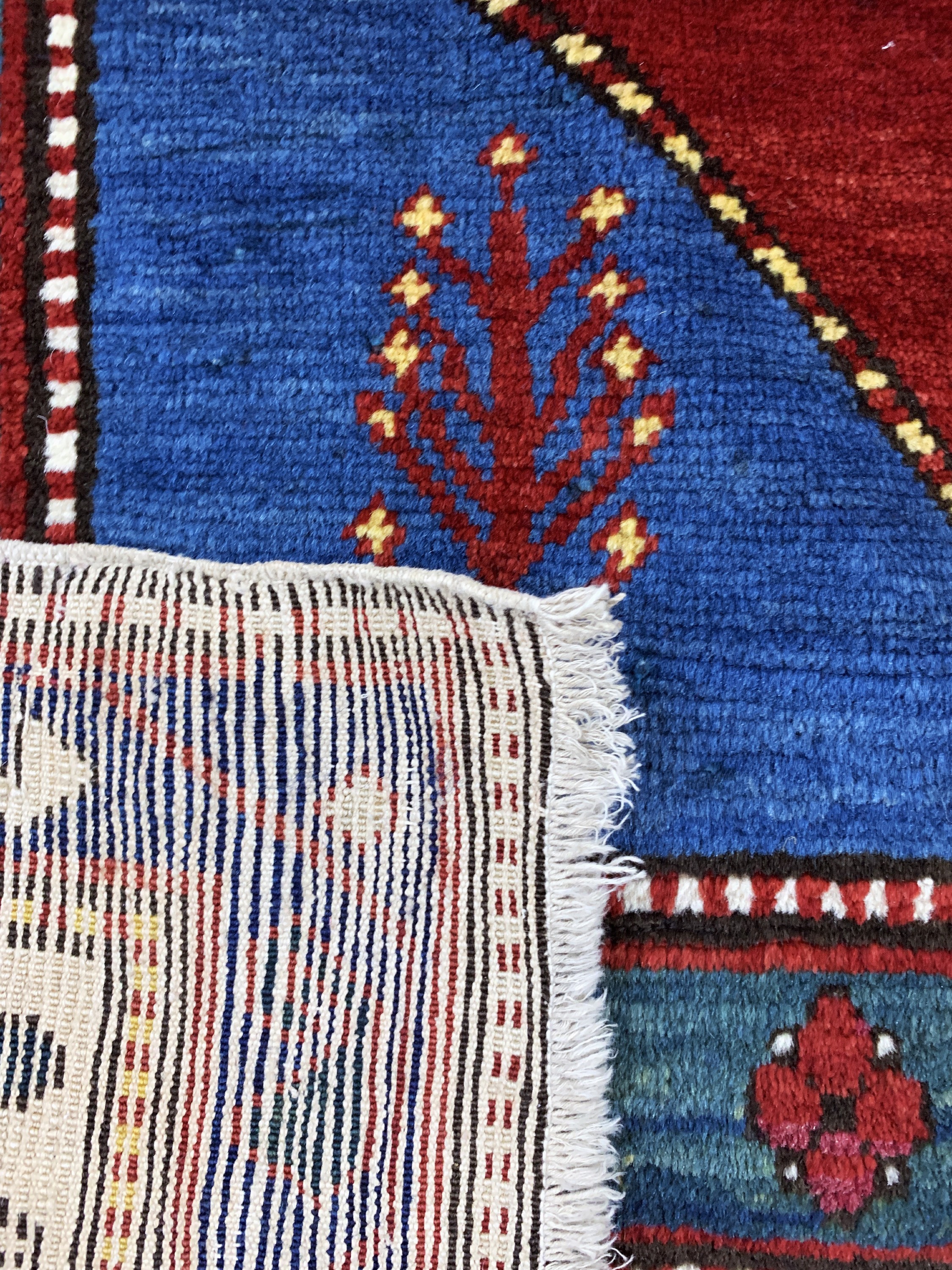 Detail e: Antiker Kazak, Kaukasus, Anfang 20.Jhd, Wolle auf Baumwolle, ca. 200 x 135 cm, EHZ: 2-3