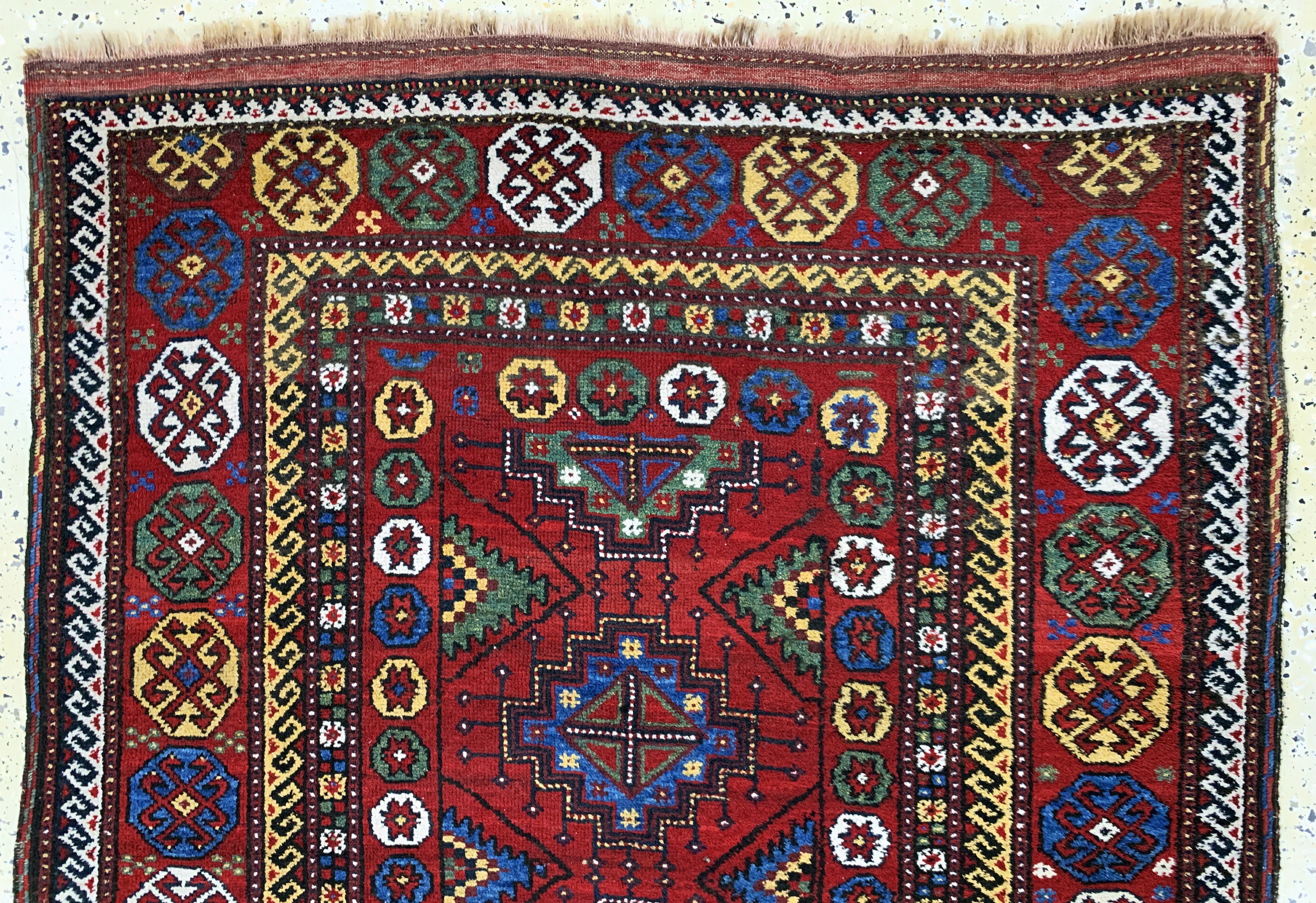 Detail a: Kurdischer"Dorfteppich", Türkei, Anfang 20.Jhd, Wolle auf Wolle, ca. 235 x 125 cm, EHZ: 2