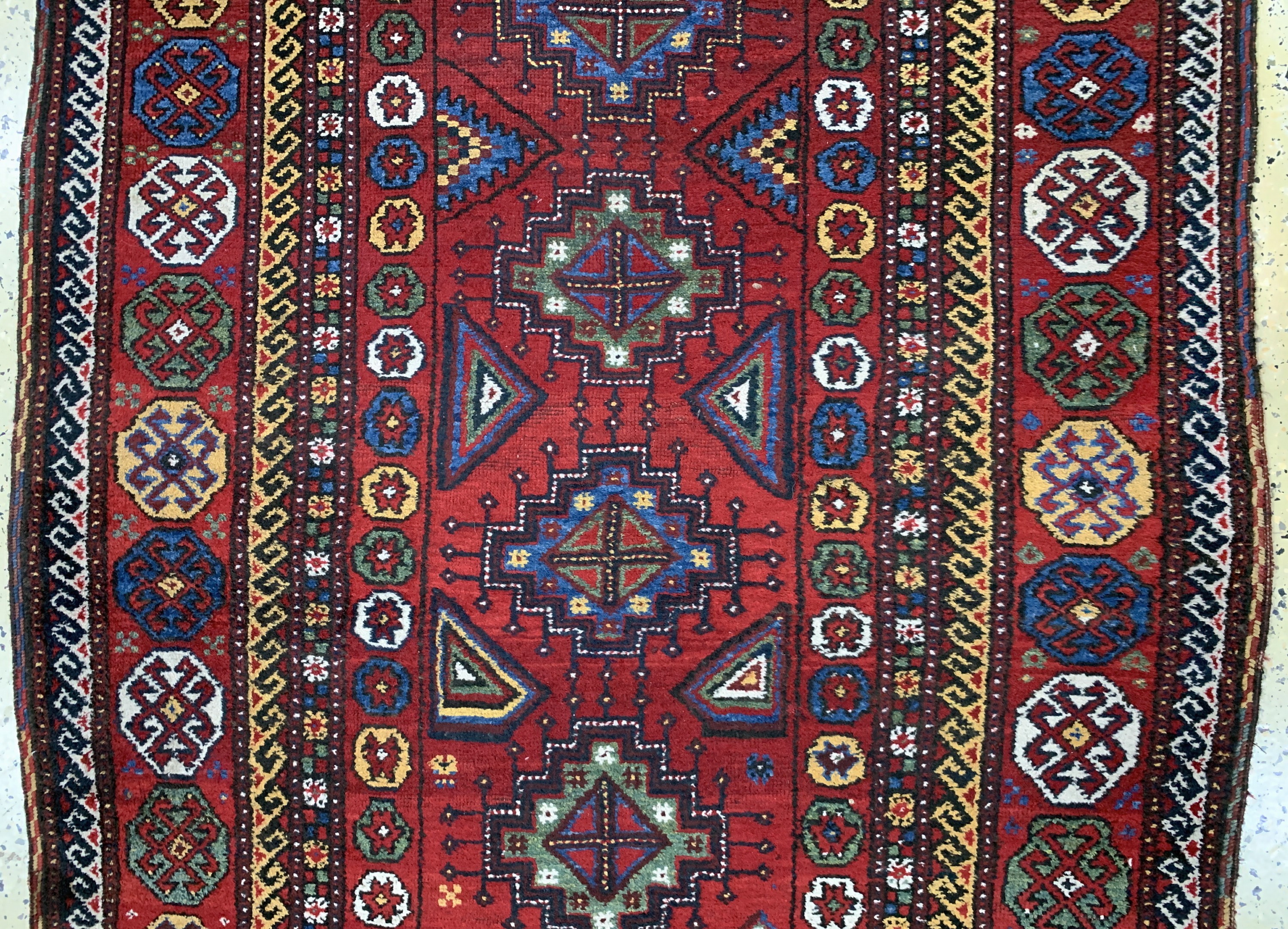 Detail b: Kurdischer"Dorfteppich", Türkei, Anfang 20.Jhd, Wolle auf Wolle, ca. 235 x 125 cm, EHZ: 2
