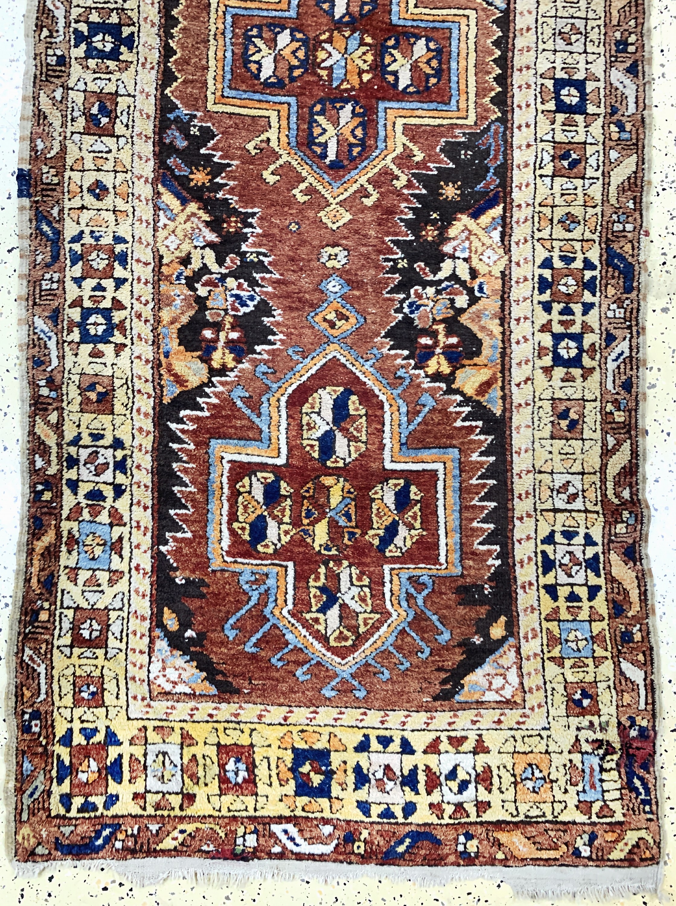 Detail c: Antiker Kurt, Türkei, um 1900, Wolle auf Wolle, ca. 335 x 105 cm, EHZ: 2
