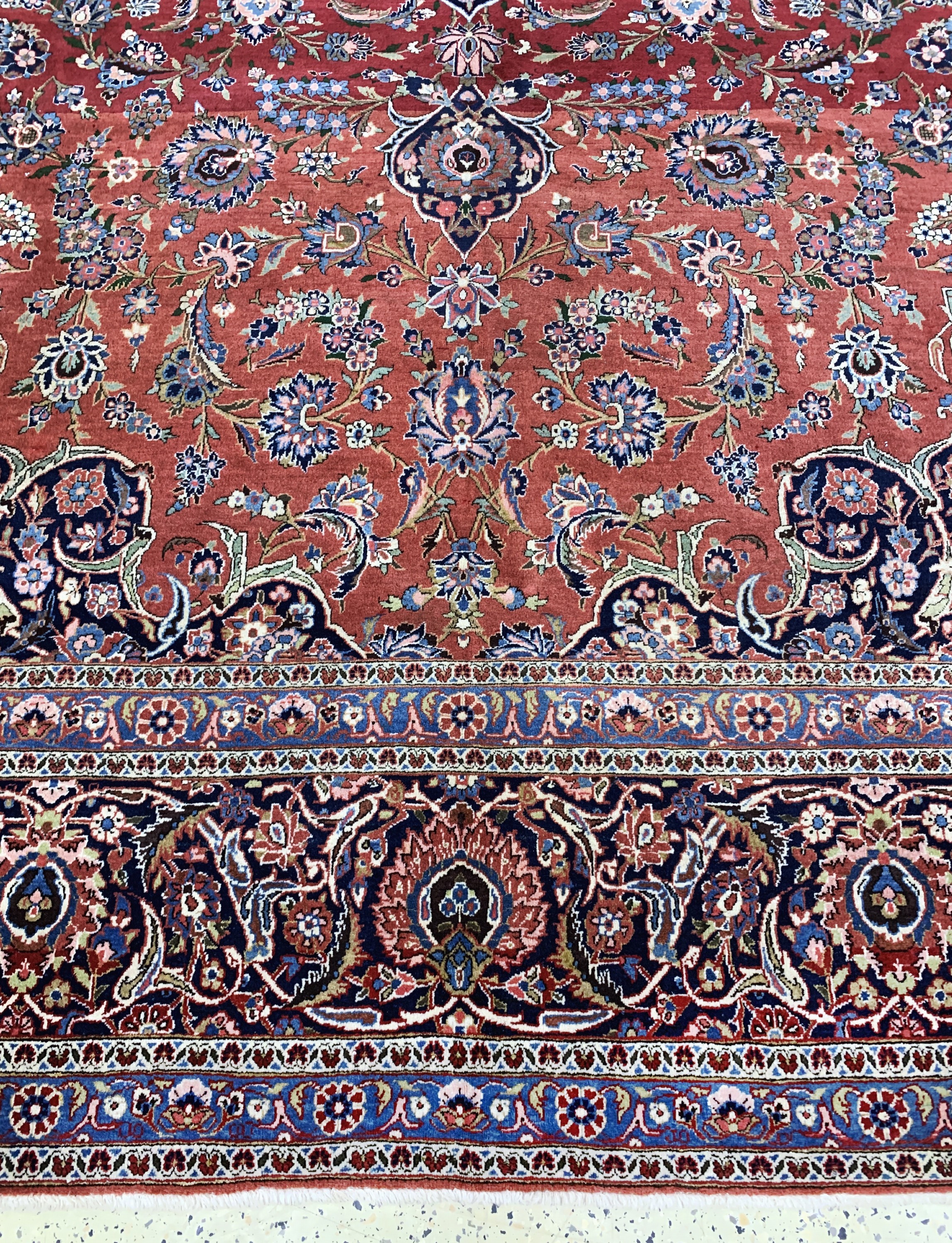 Detail h: Keschan Kork fein, Persien, Anfang 20.Jhd, Korkwolle auf Baumwolle, ca. 420 x 320 cm, fachkundig gereinigt, EHZ: 2(Abrasch)