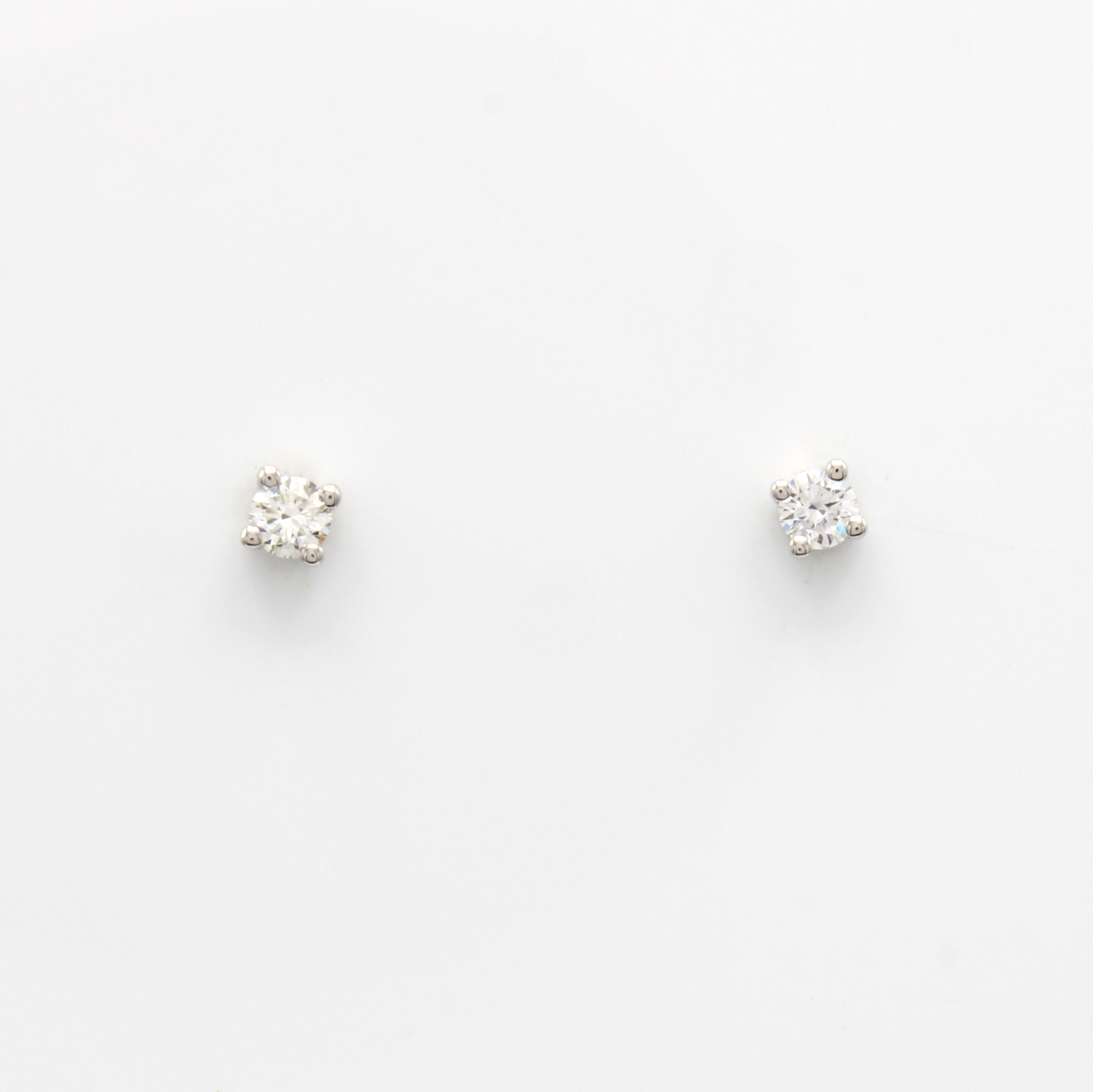 Image 27035059 - Paar Ohrstecker mit Brillantsolitären, WG 585/000, 2 Brill. in 4er Krappenfassungen ...