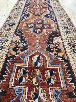 27035050d - Antiker Kurt, Türkei, um 1900, Wolle auf Wolle, ca. 335 x 105 cm, EHZ: 2