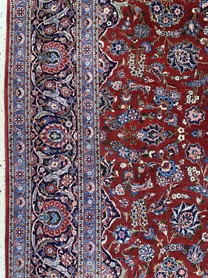 27035056d - Keschan Kork fein, Persien, Anfang 20.Jhd, Korkwolle auf Baumwolle, ca. 420 x 320 cm, ...