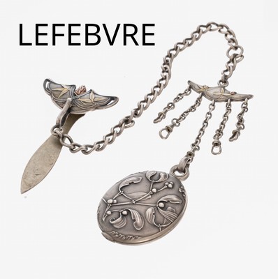 Image Jugendstil Charivari, Frankreich um 1900, 800er Silber, Meistermarke EUGENE LEFEBVRE, ...