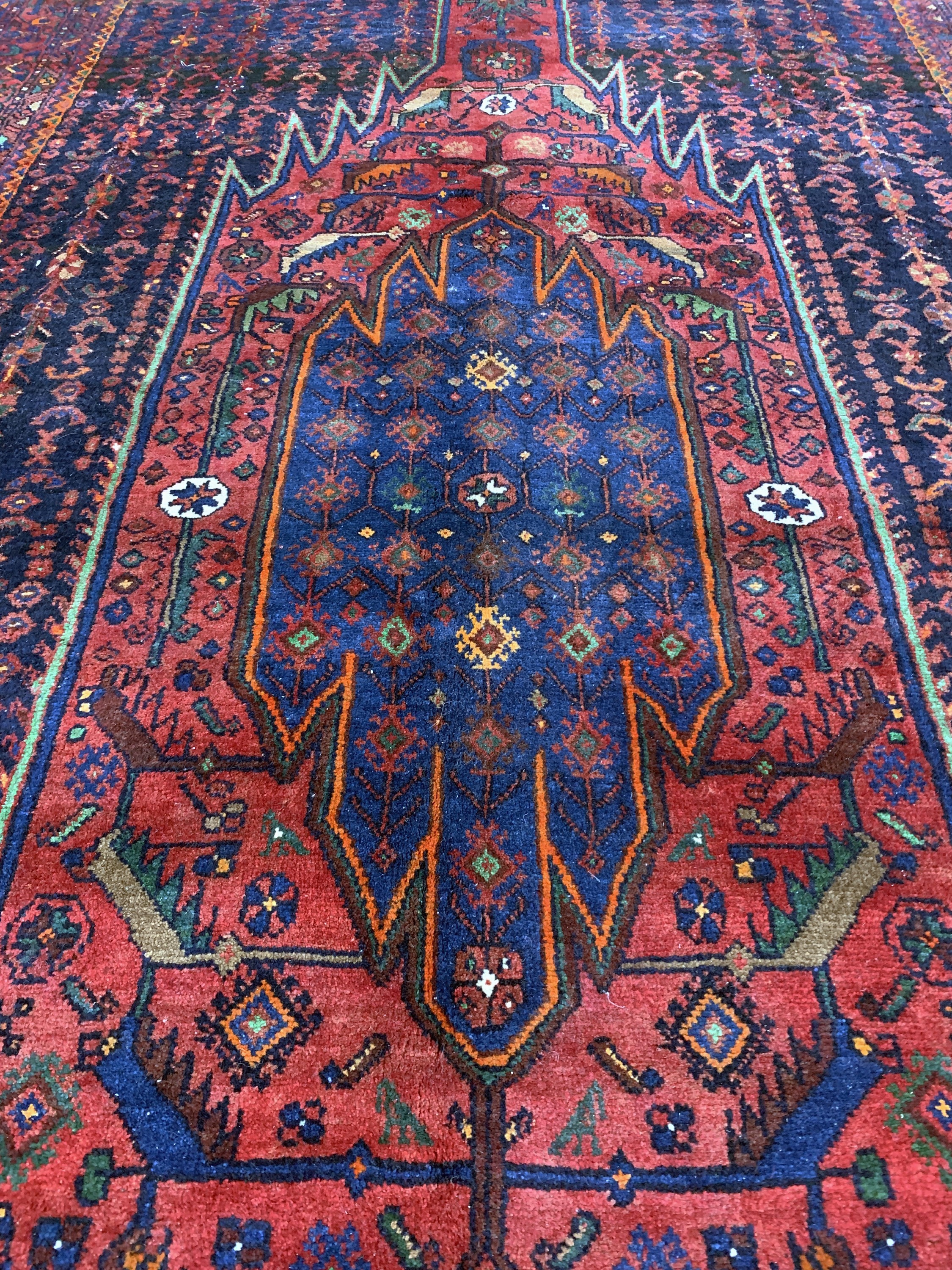 Detail d: Kordi Bidjar, Persien, Mitte 20.Jhd, Wolle auf Baumwolle, ca. 309 x 163 cm, EHZ: 2