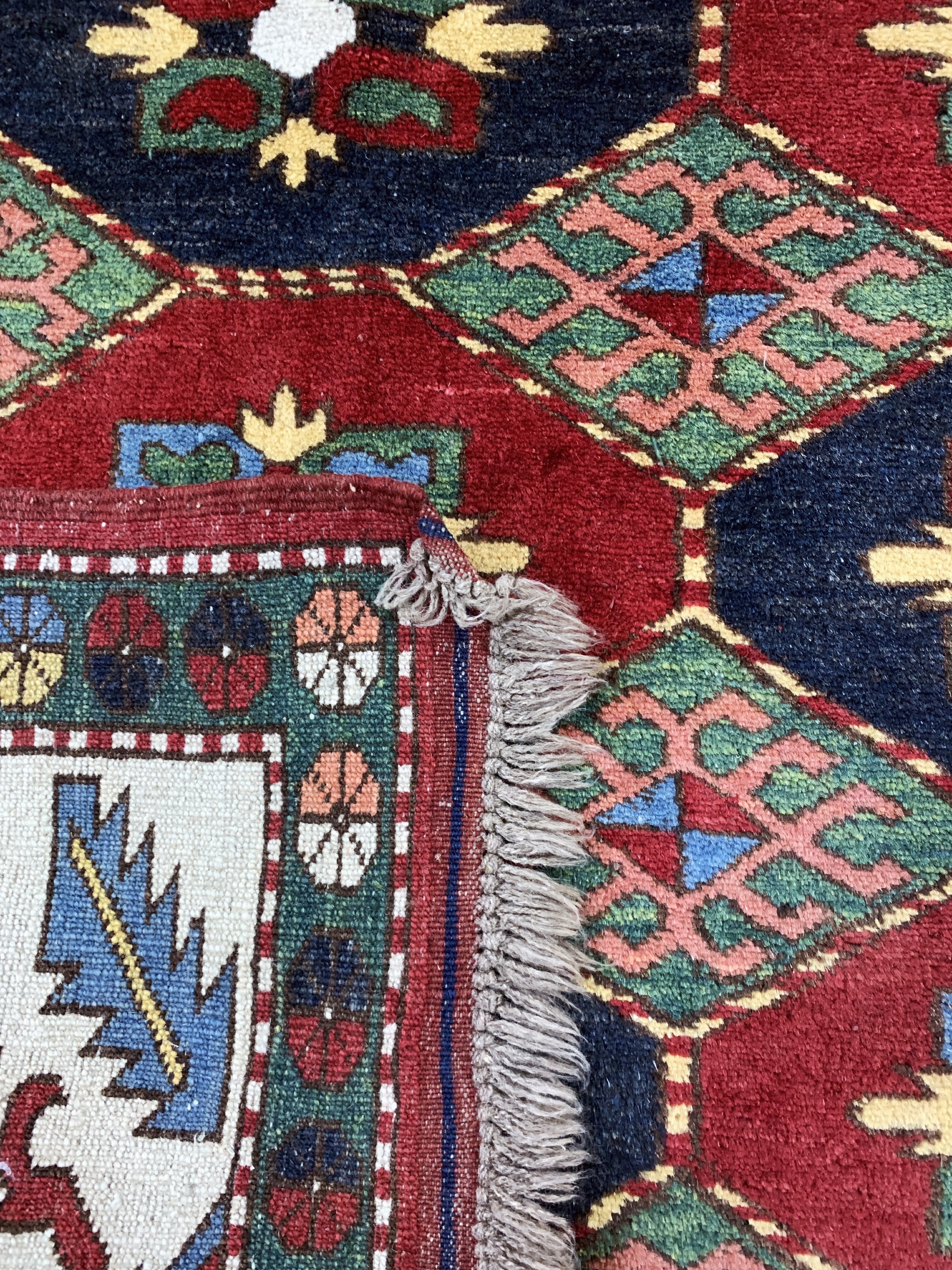 Detail g: Kazak neugeknüpft, Pakistan, Ende 20.Jhd, Wolle auf Wolle, ca. 205 x 190 cm, EHZ: 2