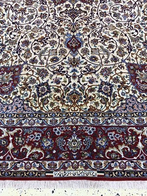 27035132b - Esfahan fein Persien, signiert´Shahabpour´,Mitte 20.Jhd, Korkwolle mit Seide, ca. 310 x ...