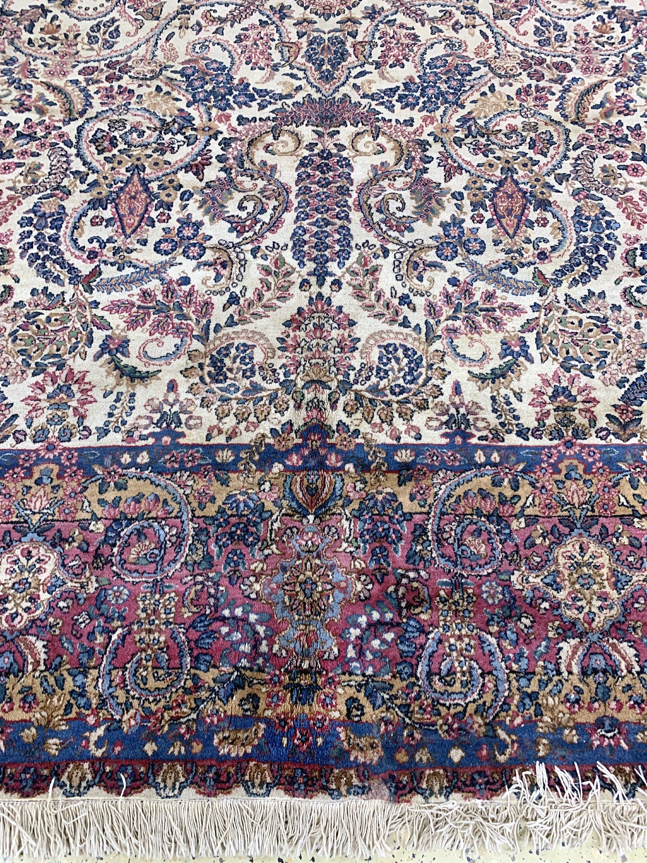 Detail h: Kerman"Lawar"antik, Persien, um 1900, Wolleauf Baumwolle, ca. 460 x 310 cm, gereinigt, EHZ: 2