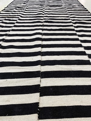 27035206g - Mazandaran Kelim(4 Bahnig), Persien, Anfang20.Jhd, Wolle auf Wolle, ca. 366 x 170 cm, ...