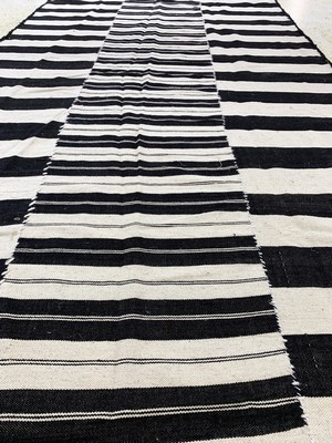 27035215g - Mazandaran Kelim(3 Bahnig), Persien, Anfang20.Jhd, Wolle auf Wolle, ca. 390 x 175 cm, ...