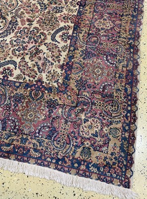 27035291a - Kerman´Lawar´antik, Persien, um 1900, Wolleauf Baumwolle, ca. 460 x 310 cm, gereinigt, ...