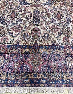 27035291b - Kerman´Lawar´antik, Persien, um 1900, Wolleauf Baumwolle, ca. 460 x 310 cm, gereinigt, ...