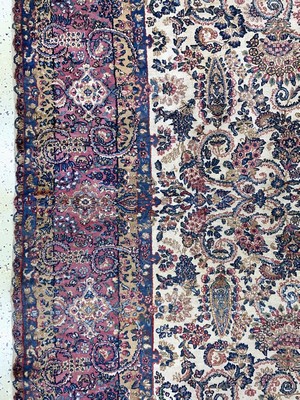 27035291d - Kerman´Lawar´antik, Persien, um 1900, Wolleauf Baumwolle, ca. 460 x 310 cm, gereinigt, ...