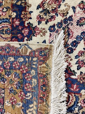 27035291k - Kerman´Lawar´antik, Persien, um 1900, Wolleauf Baumwolle, ca. 460 x 310 cm, gereinigt, ...