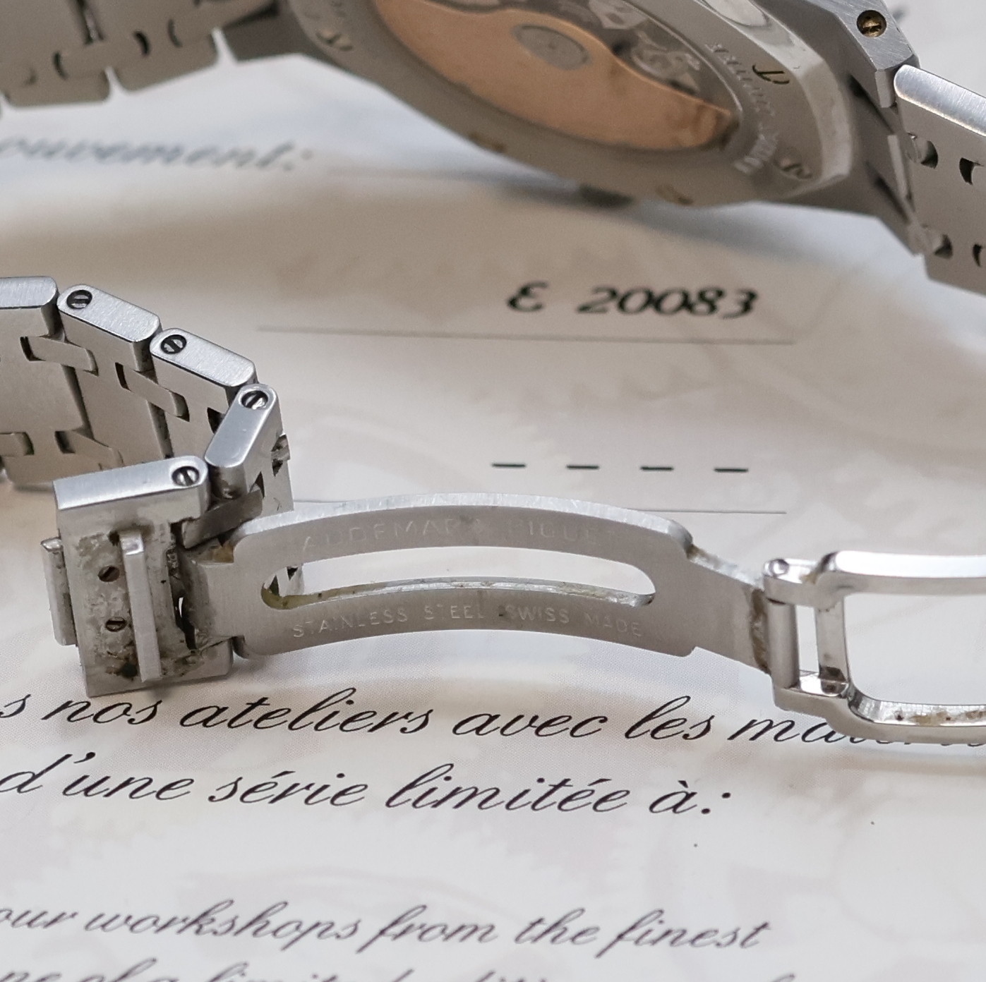 Detail c: AUDEMARS PIGUET Royal Oak seltene, auf 450 Stück limitierte Herrenarmbanduhr "Foundation Time for Trees" Referenz 15100ST.O.0789ST.01, ...