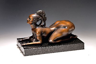 27035322k - Ernst Fuchs, 1930-2015, Sphinx, Bronzeskulptur, sign. und num. 591/1000, auf ...