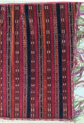 27035323b - Yomud´Sattelauflage´antik, Turkmenistan, um1900, Wolle auf Wolle, ca. 113 x 130 cm, ...