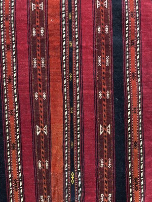 27035323c - Yomud´Sattelauflage´antik, Turkmenistan, um1900, Wolle auf Wolle, ca. 113 x 130 cm, ...