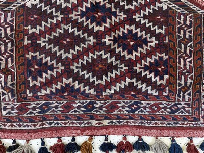 27035324e - Yomud´Asmalyk´, Turkmenistan, Anfang 20.Jhd, Wolle auf Wolle, ca. 104 x 75 cm, EHZ:2