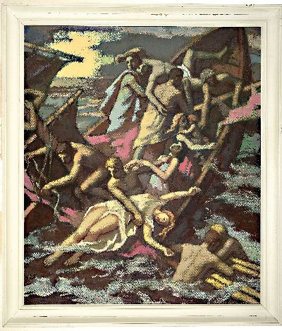 27035392k - Hans List, 1902 Berlin-1977 Altötting, ´Schiffbruch, 1964, so auf Künstleretikett ...