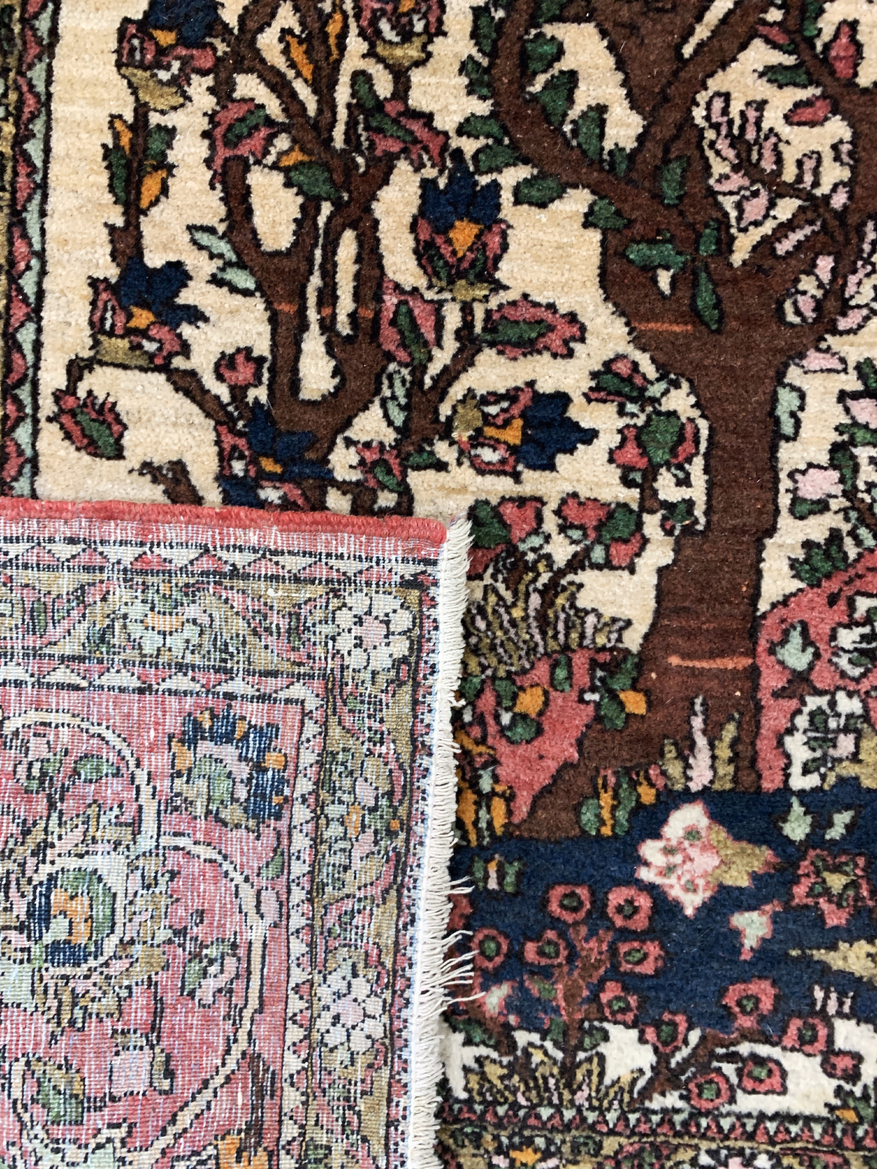 Detail f: Antiker Bachtiar, Persien, um 1900, Wolle auf Baumwolle, ca. 200 x 147 cm, EHZ: 2-3