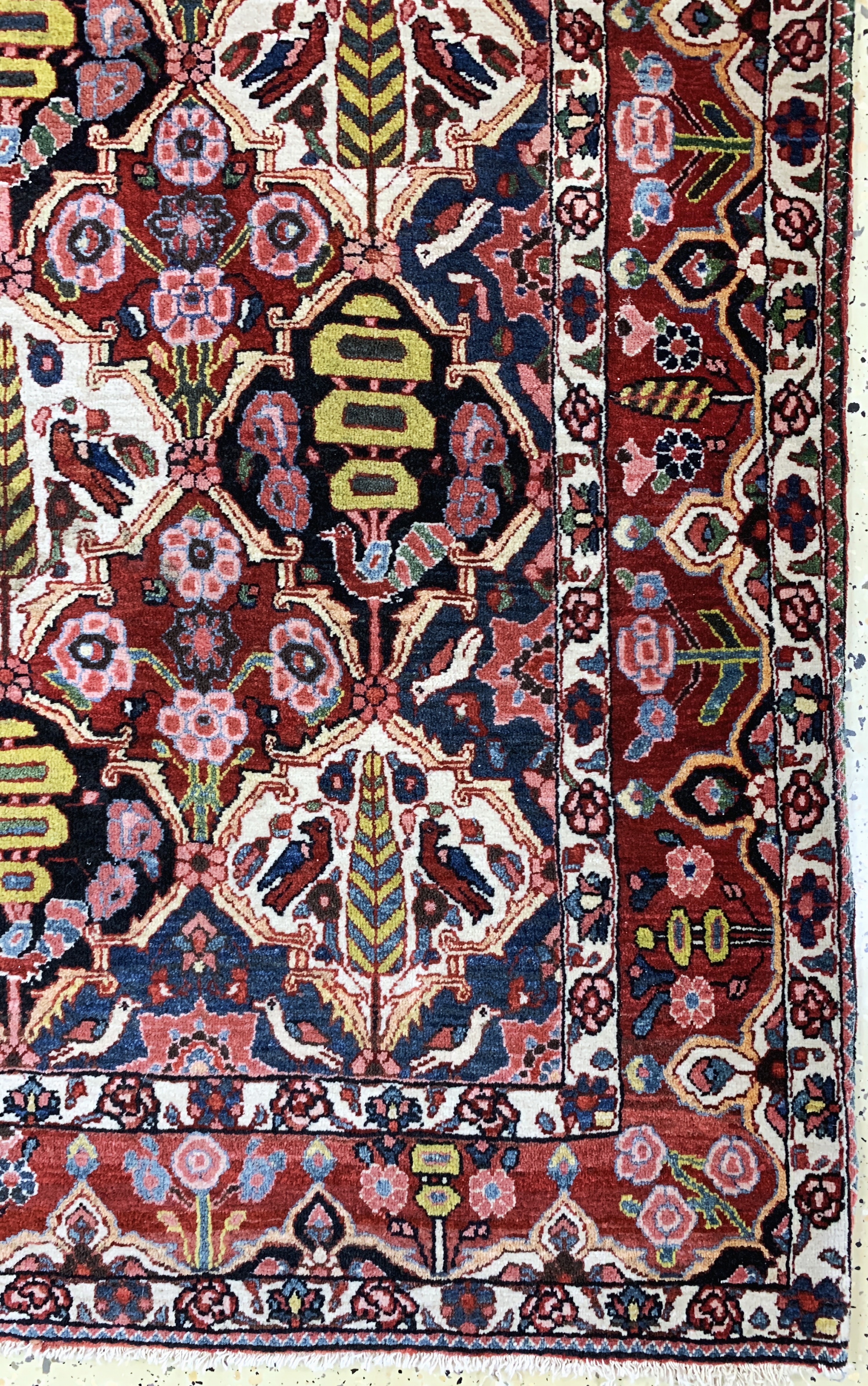 Detail a: Saman Bachtiar, Persien, Anfang 20.Jhd, Wolle auf Baumwolle, ca. 203 x 138 cm, EHZ: 2-3