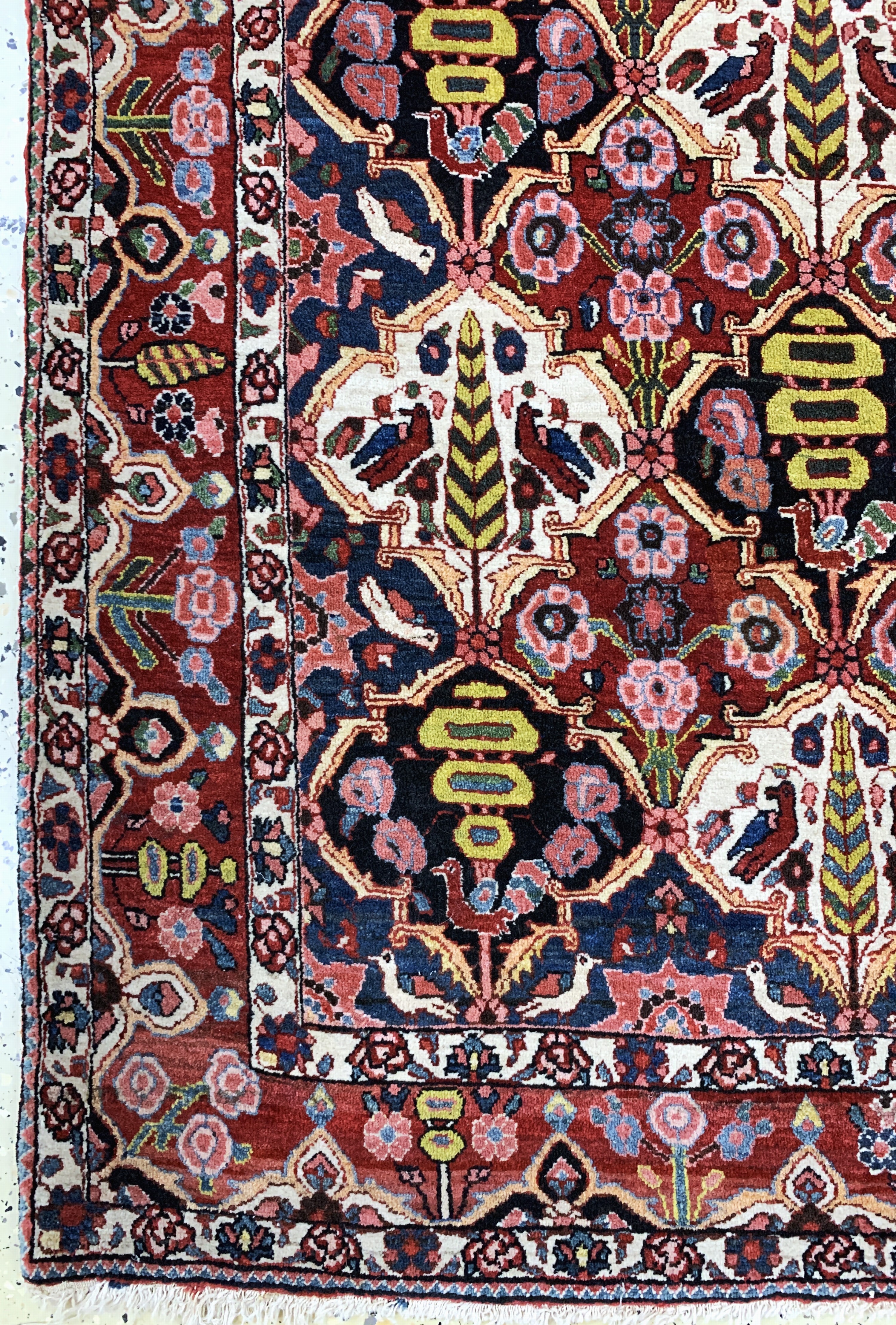 Detail b: Saman Bachtiar, Persien, Anfang 20.Jhd, Wolle auf Baumwolle, ca. 203 x 138 cm, EHZ: 2-3