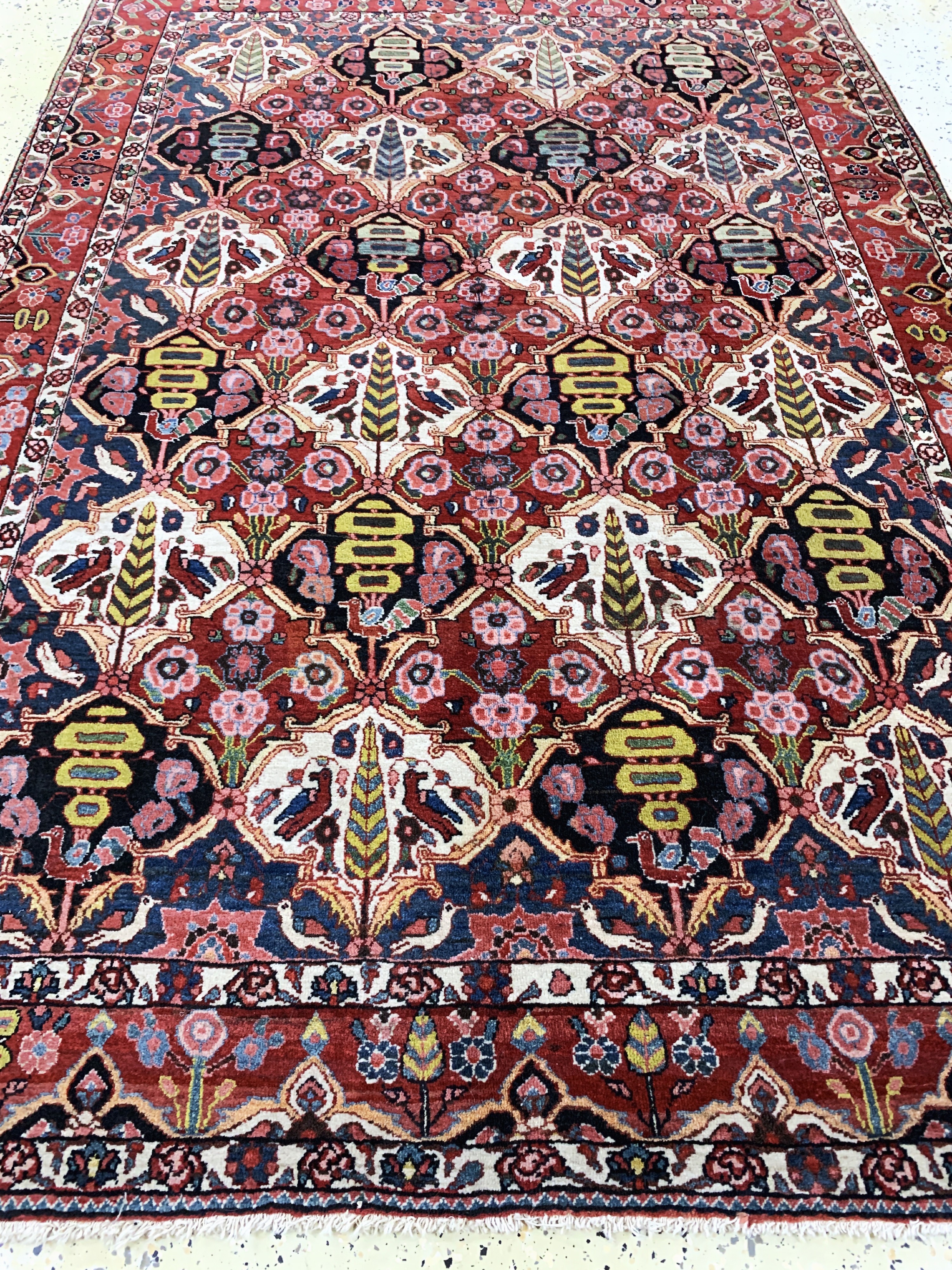 Detail e: Saman Bachtiar, Persien, Anfang 20.Jhd, Wolle auf Baumwolle, ca. 203 x 138 cm, EHZ: 2-3