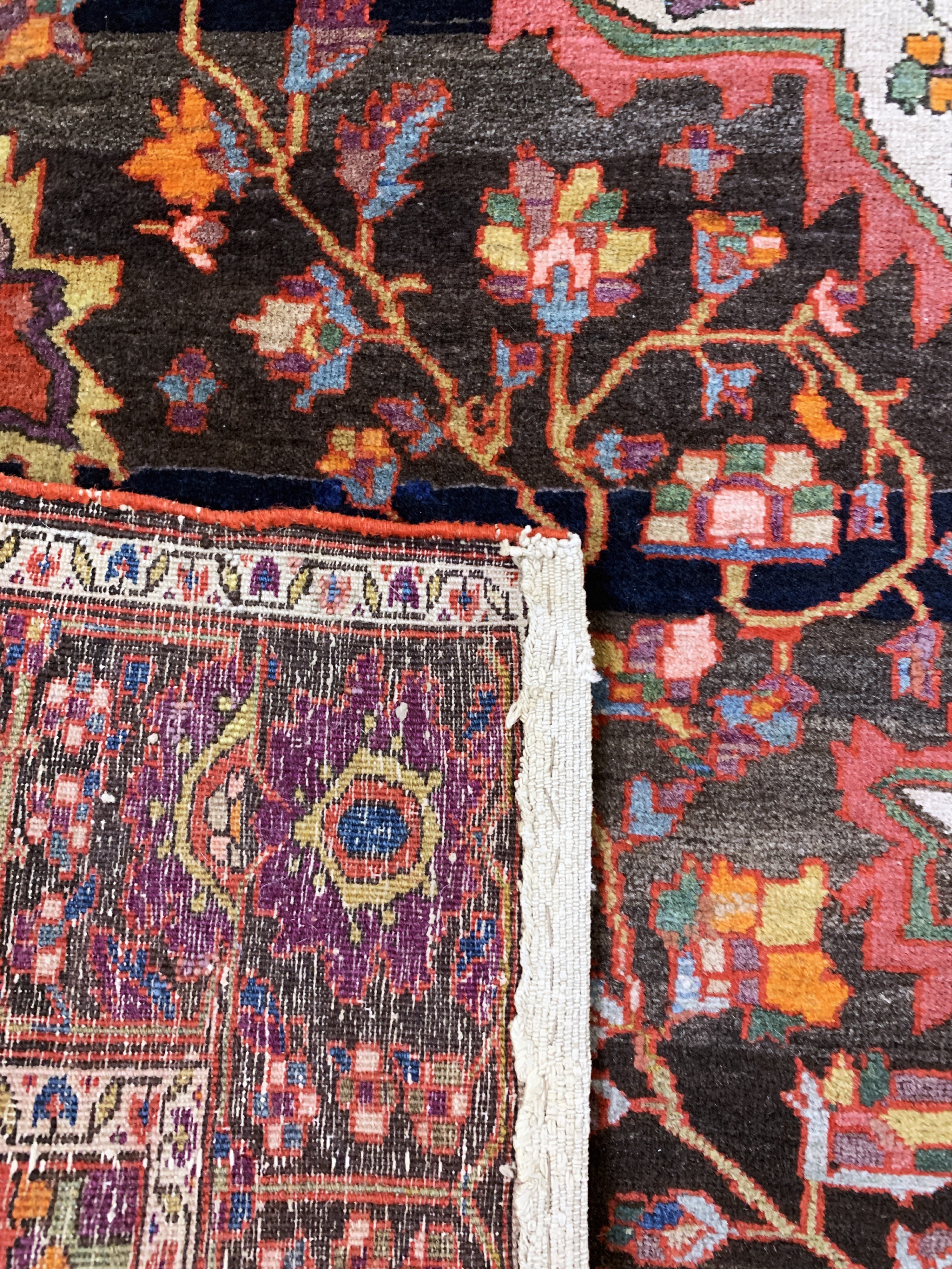 Detail f: Antiker Farahan, Persien, 19.Jhd, Wolle aufBaumwolle, ca. 193 x 130 cm, EHZ: 2-3