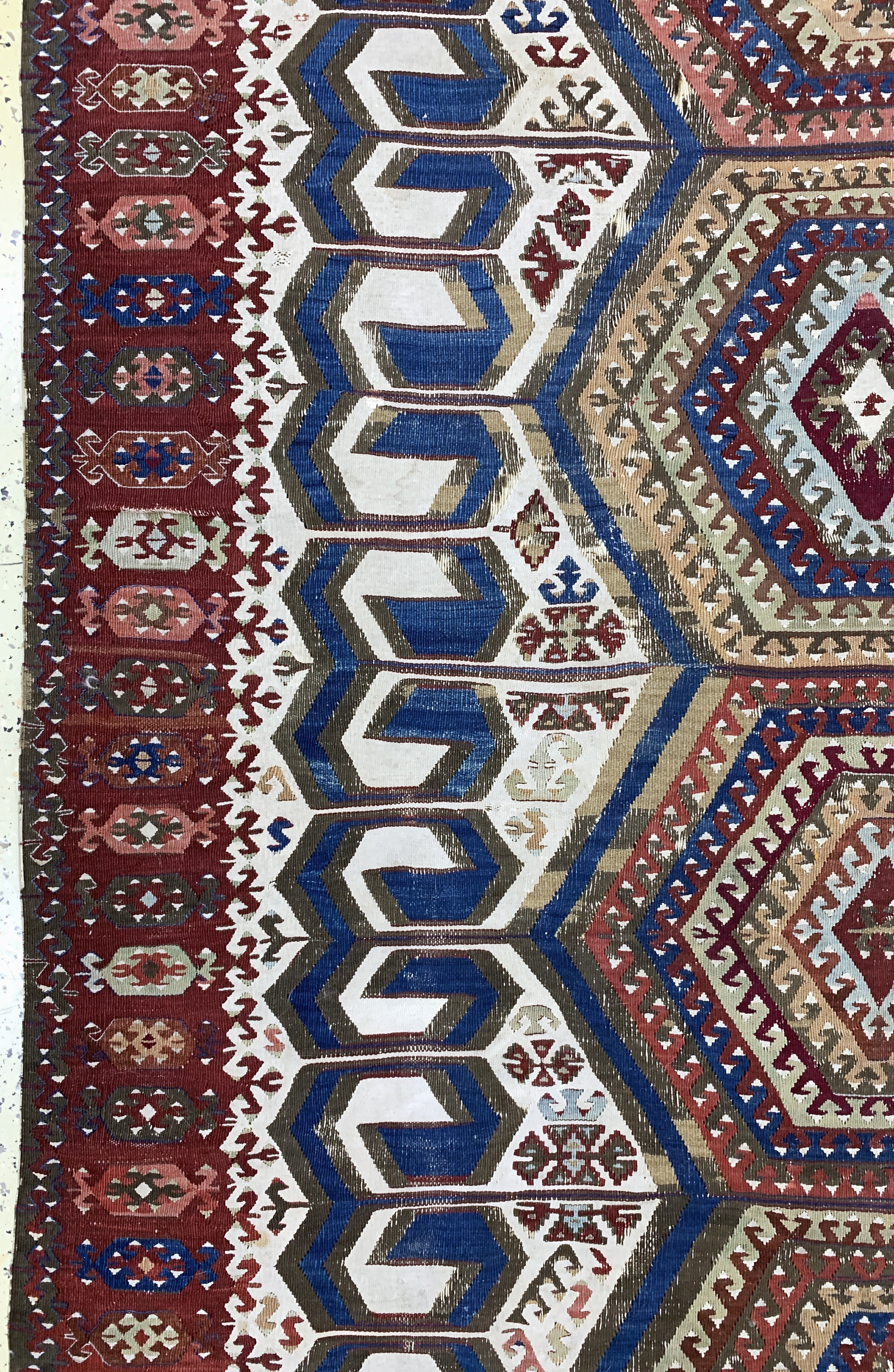 Detail c: Antiker Konya Kelim, Türkei, 19.Jhd, Wolle auf Wolle, ca. 420 x 165 cm, EHZ: 3