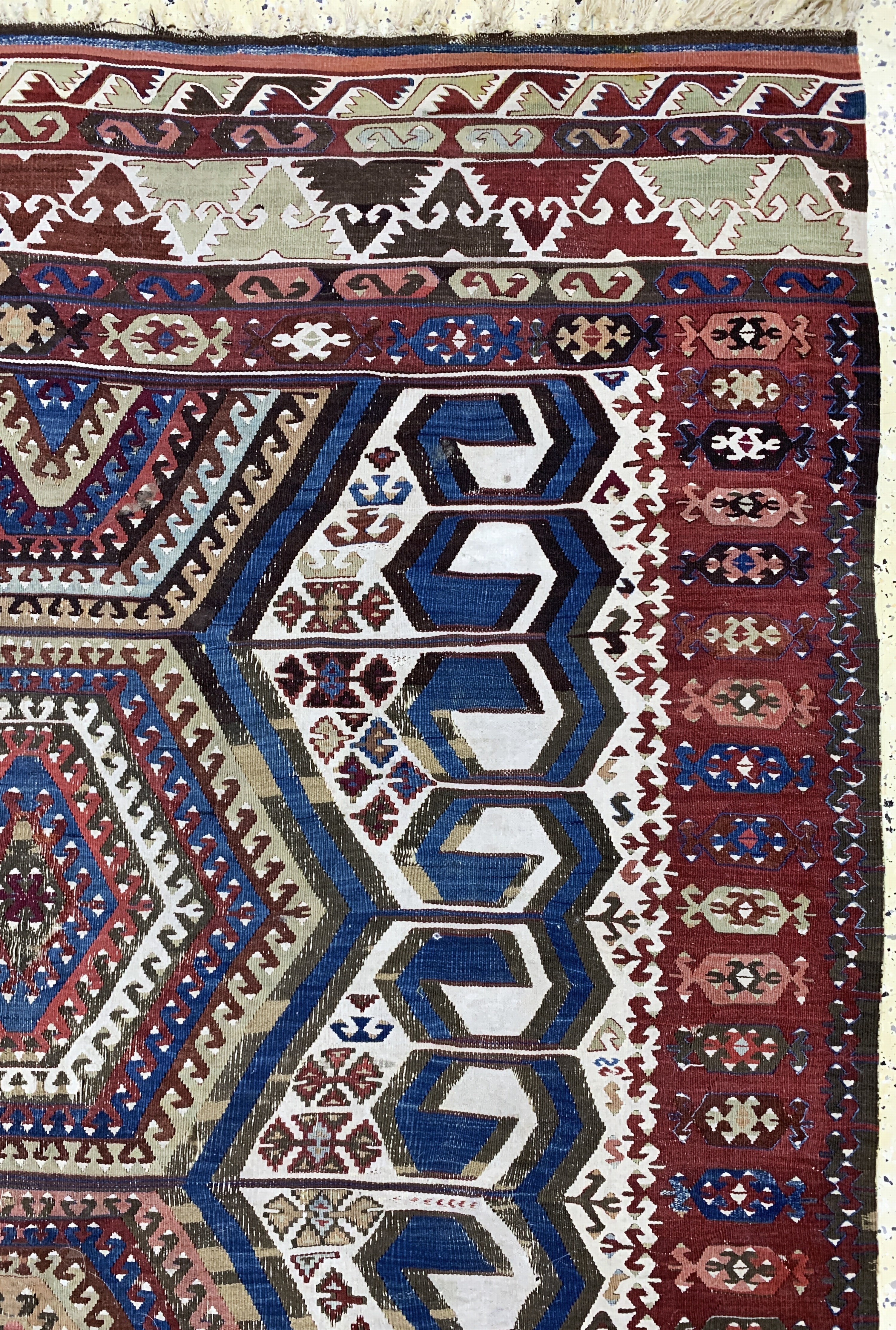 Detail f: Antiker Konya Kelim, Türkei, 19.Jhd, Wolle auf Wolle, ca. 420 x 165 cm, EHZ: 3