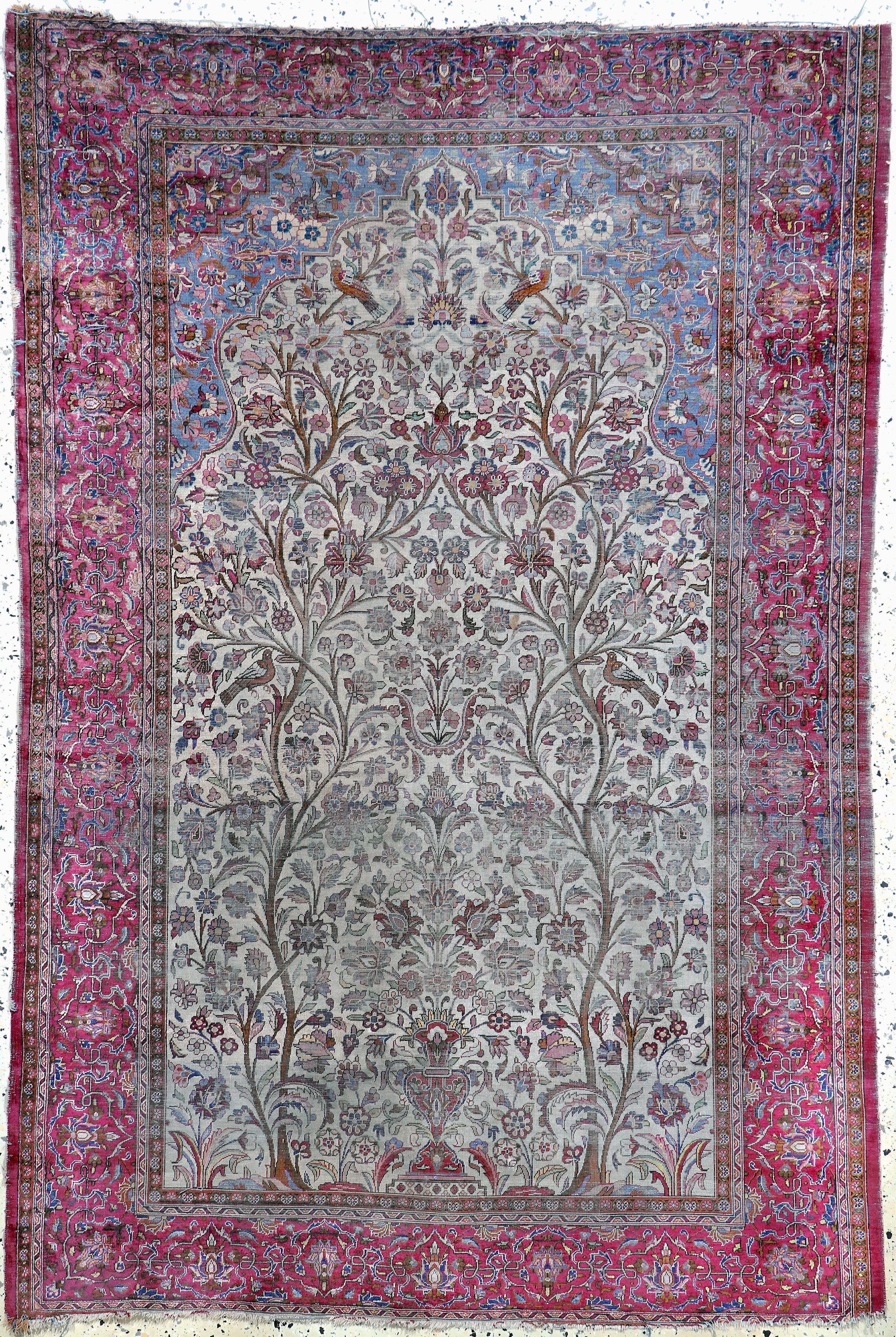 Image 27035463 - Antiker Seiden Keschan, Persien, 19.Jhd, reine Naturseide, ca. 196 x 133 cm, EHZ: 4, ...