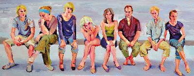 Image Christine Reinckens, geb. 1962 Hannover, Skizze zu ´Variation des Wartens´, 2009, ...