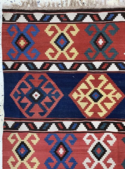 27035439e - Antiker Schirwan Kelim, Kaukasus, 19.Jhd, Wolle auf Wolle, ca. 275 x 210 cm, EHZ: 2 ...